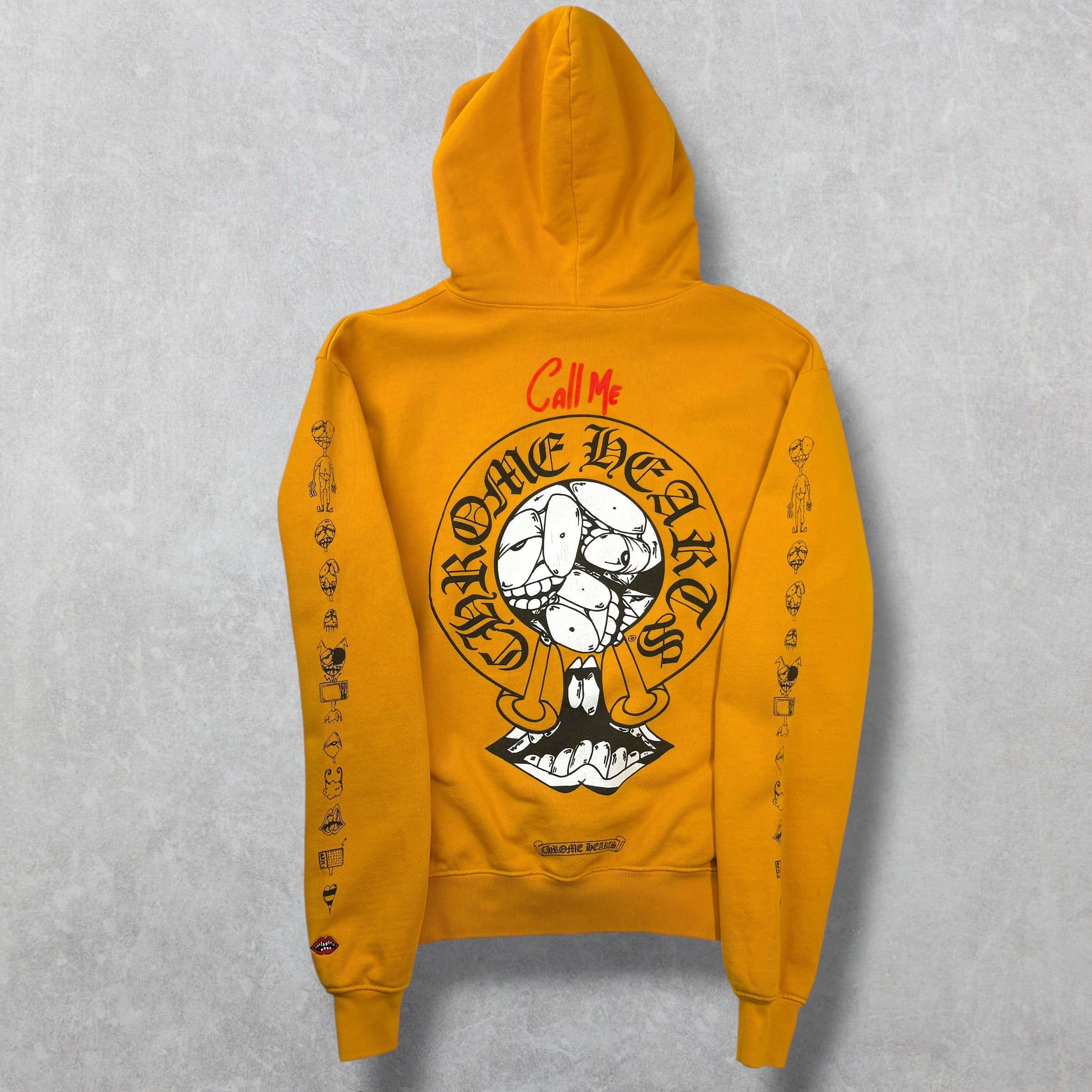 Chrome Hearts Chrome Hearts Matty Boy 'Call Me' Yellow Hoodie XS Size US XS / EU 42 / 0 - 1 Thumbnail