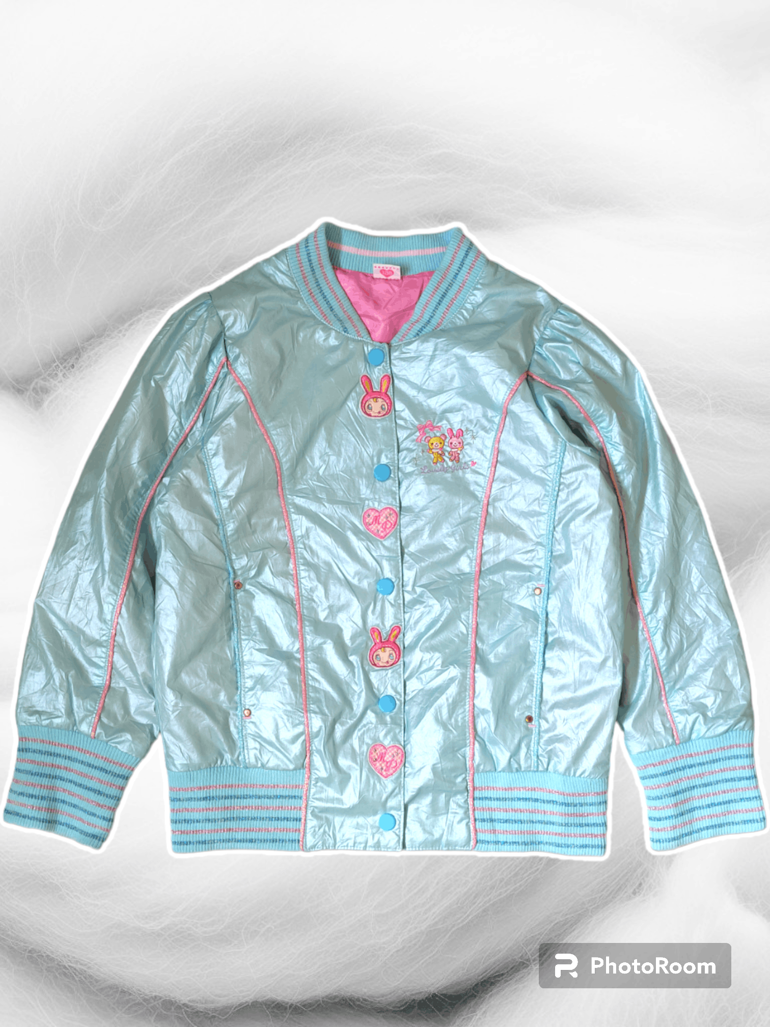 Image of Beauty Beast x Hysteric Glamour Super Cute Mezzo Piano Glittering Party Jacket in Light Blue, Women