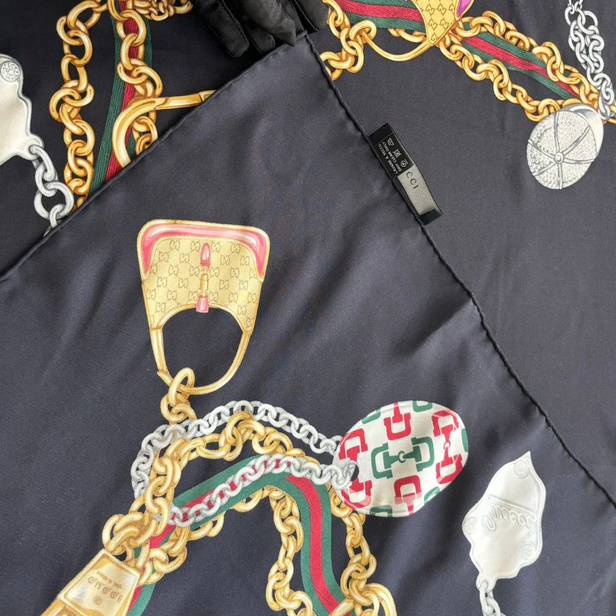 Gucci Multi Icon Print Scarf Size ONE SIZE - 6 Thumbnail