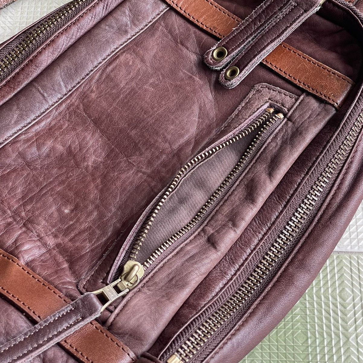 Japanese Brand × Leather × MasterPiece Masterpiece 🇯🇵 Full Leather Brown Crossbody Size ONE SIZE - 17 Thumbnail
