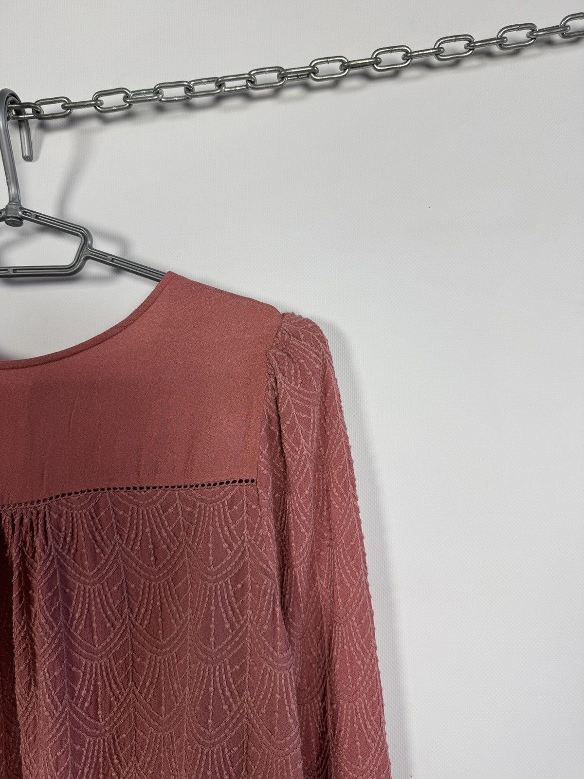 Sezane Sezane Paris Viscose Blouse Textured Long Sleeve Top Sz S/M Size S / US 4 / IT 40 - 11 Thumbnail