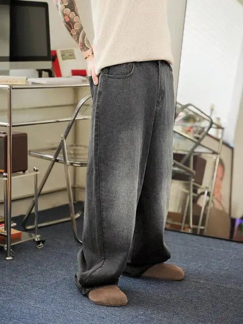 Jean × Vintage Vintage Washed Retro Baggy Y2k Denim Jeans Size US 32 / EU 48 - 2 Thumbnail