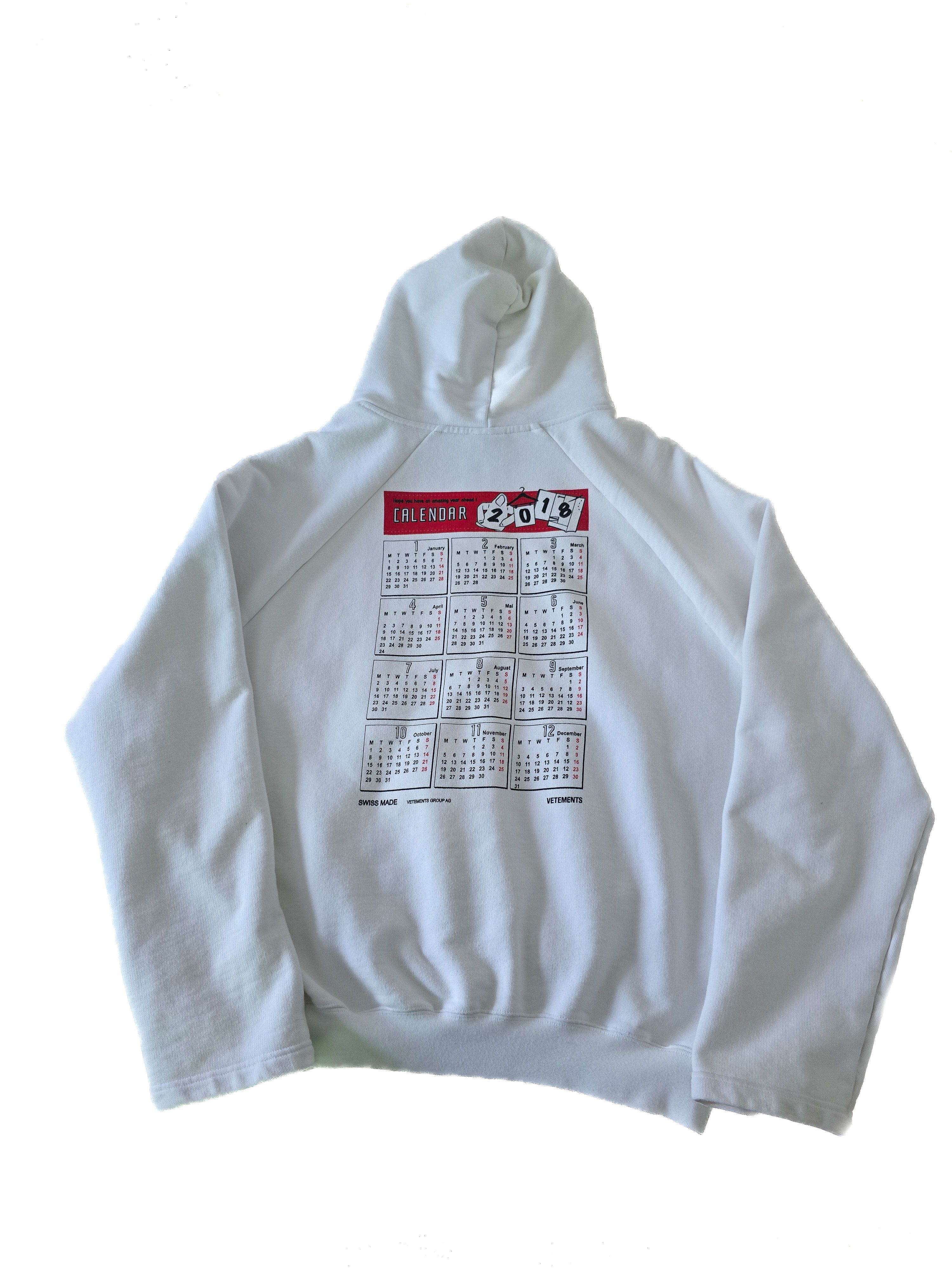 Vetements VETEMENTS CALENDAR HOODIE ZIP UP 2018 Size US S / EU 44-46 / 1 - 2 Thumbnail