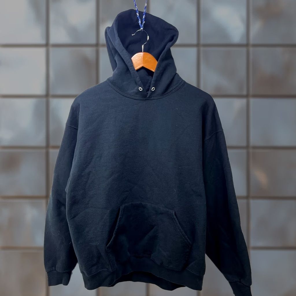 Jerzees VINTAGE JERZEES Black Blank Faded Hoodie XL Size US XL / EU 56 / 4 - 1 Thumbnail