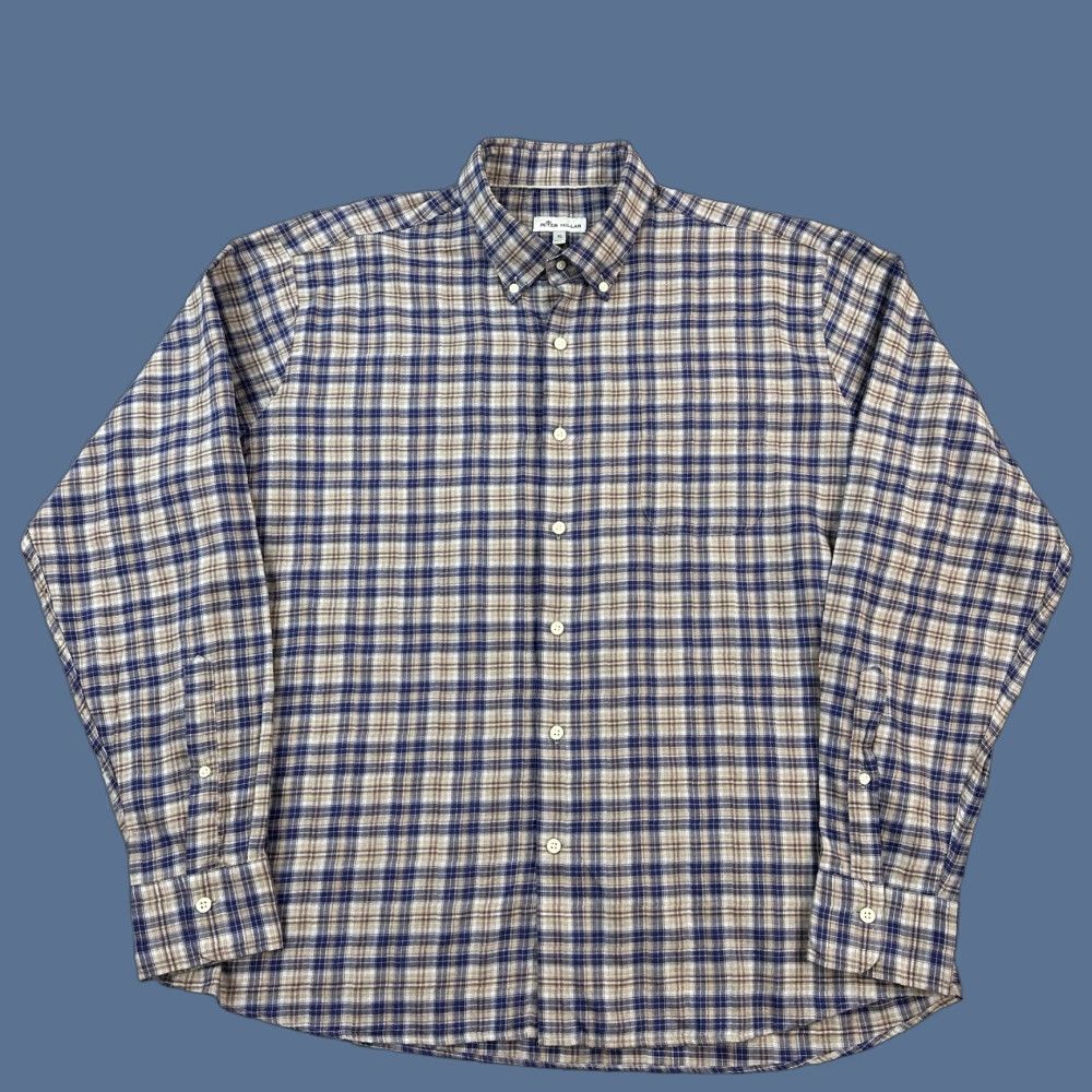Peter Millar Peter Millar Shirt Mens XL Plaid Autumn Soft Flannel Long Sleeve Button Down Size US XL / EU 56 / 4 - 1 Thumbnail