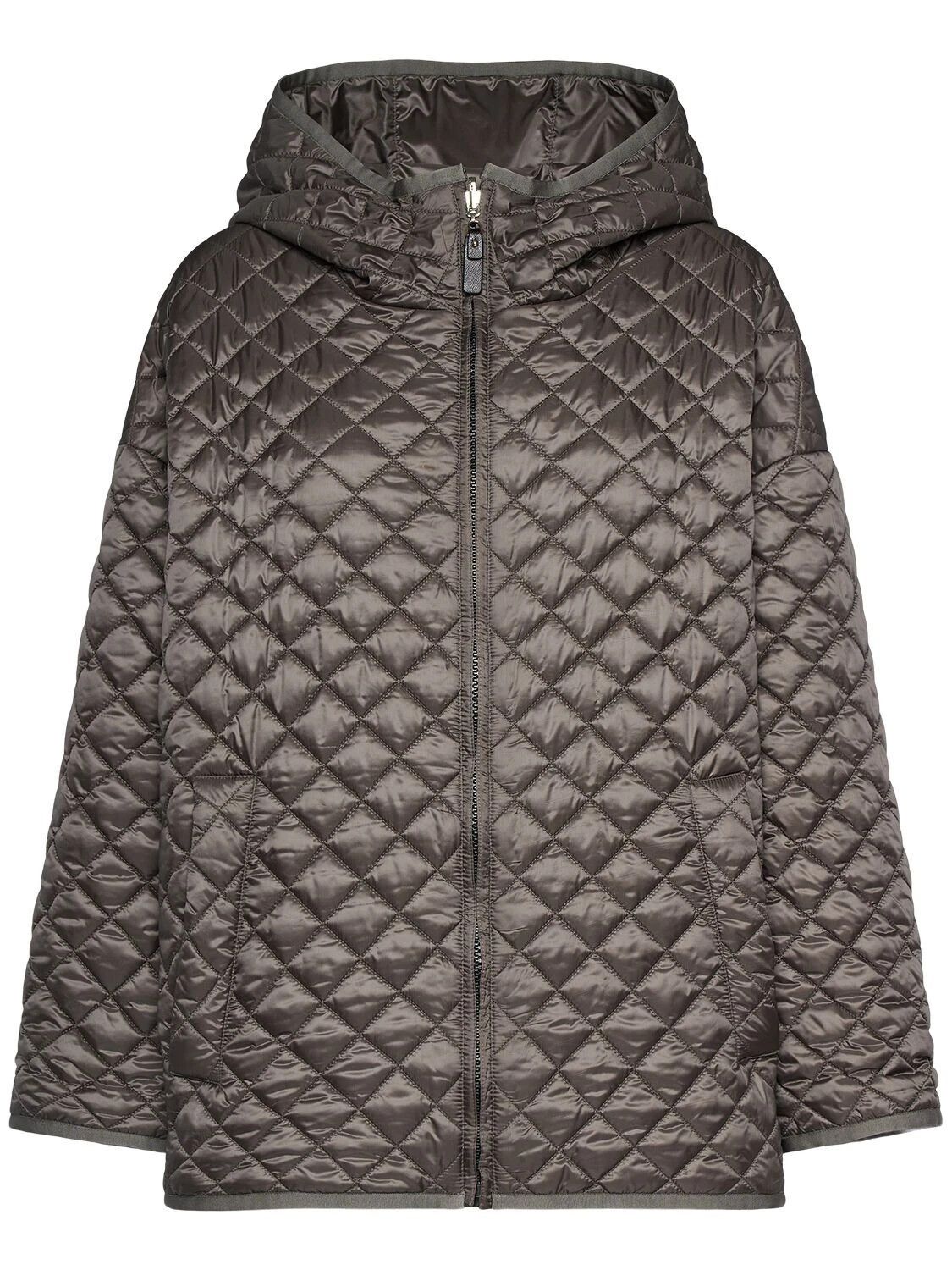 Max Mara MAX MARA Leo Dark Grey Reversible Canvas Down Jacket Size L / US 10 / IT 46 - 1 Thumbnail
