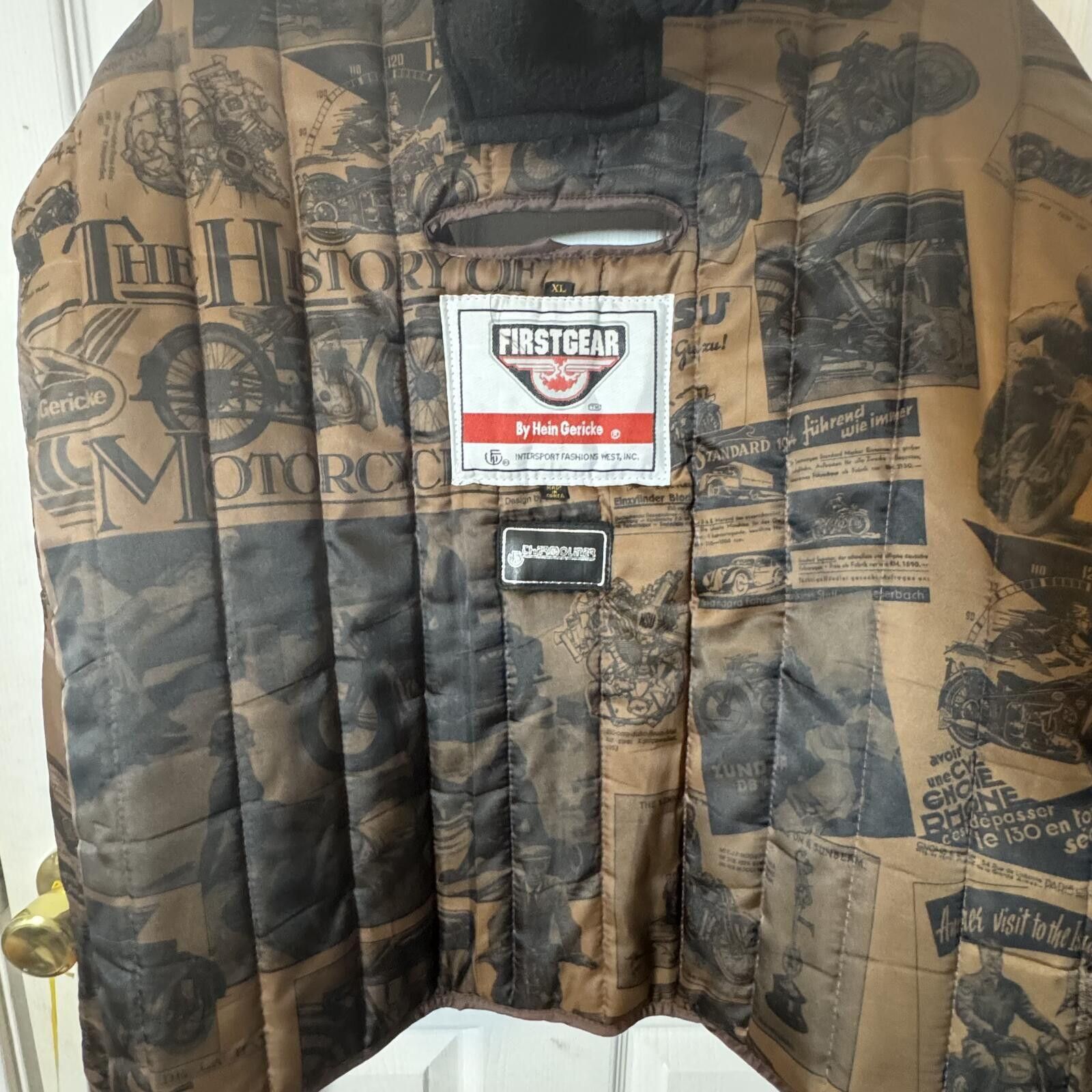 FirstGear FirstGear Motorcycle Jacket Liner with Vintage Print-XL Size ONE SIZE - 3 Thumbnail