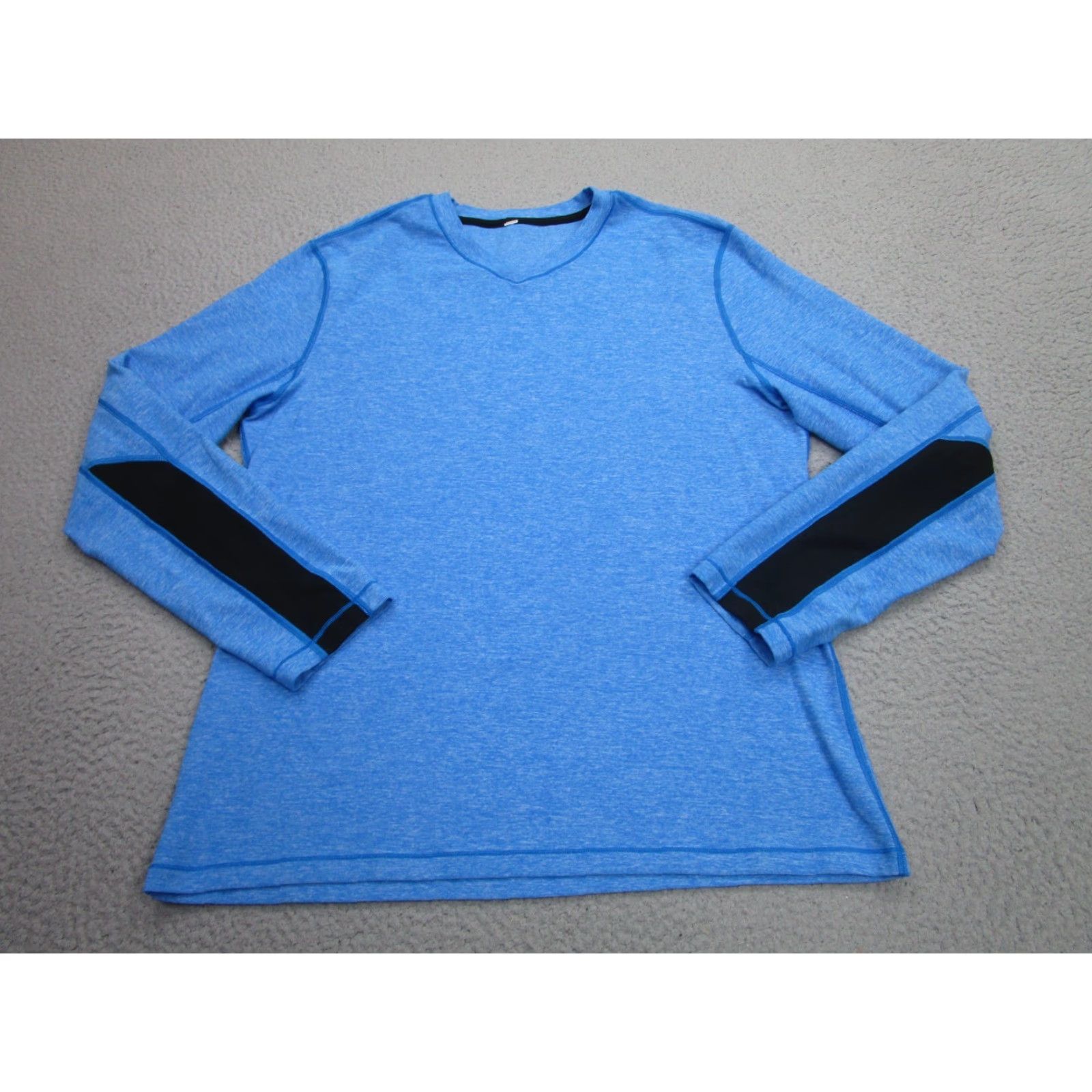 Lululemon Lululemon Shirt Mens Large Blue Thermal Long Sleeve Athletic Training Cold Weather Activewear Shirt Size US L / EU 52-54 / 3 - 2 Thumbnail