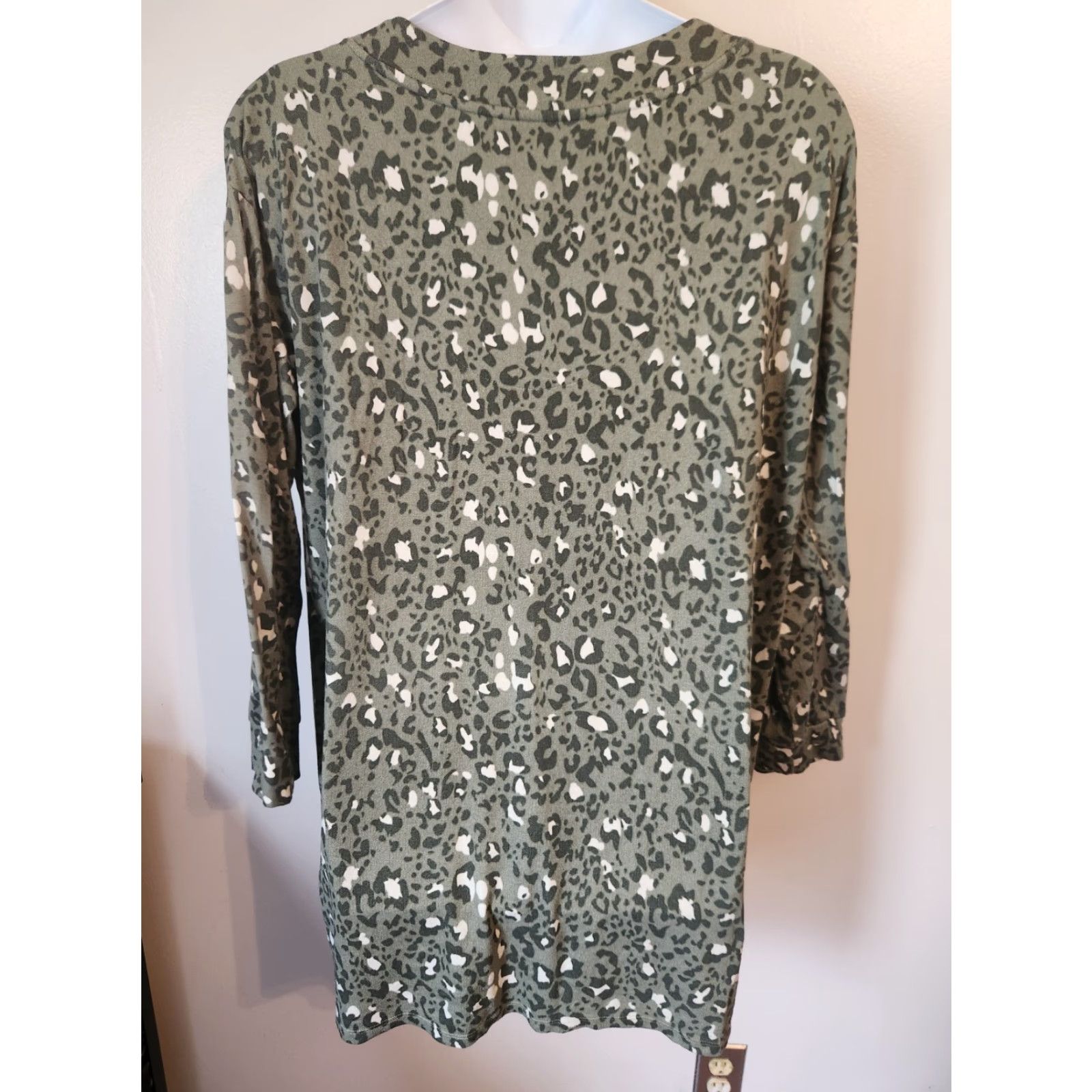 Vintage Jenni Women's Gown Shirt Sleep Mountain Sage Animal Print Green XXL Green XS? Size XS / US 0-2 / IT 36-38 - 5 Thumbnail