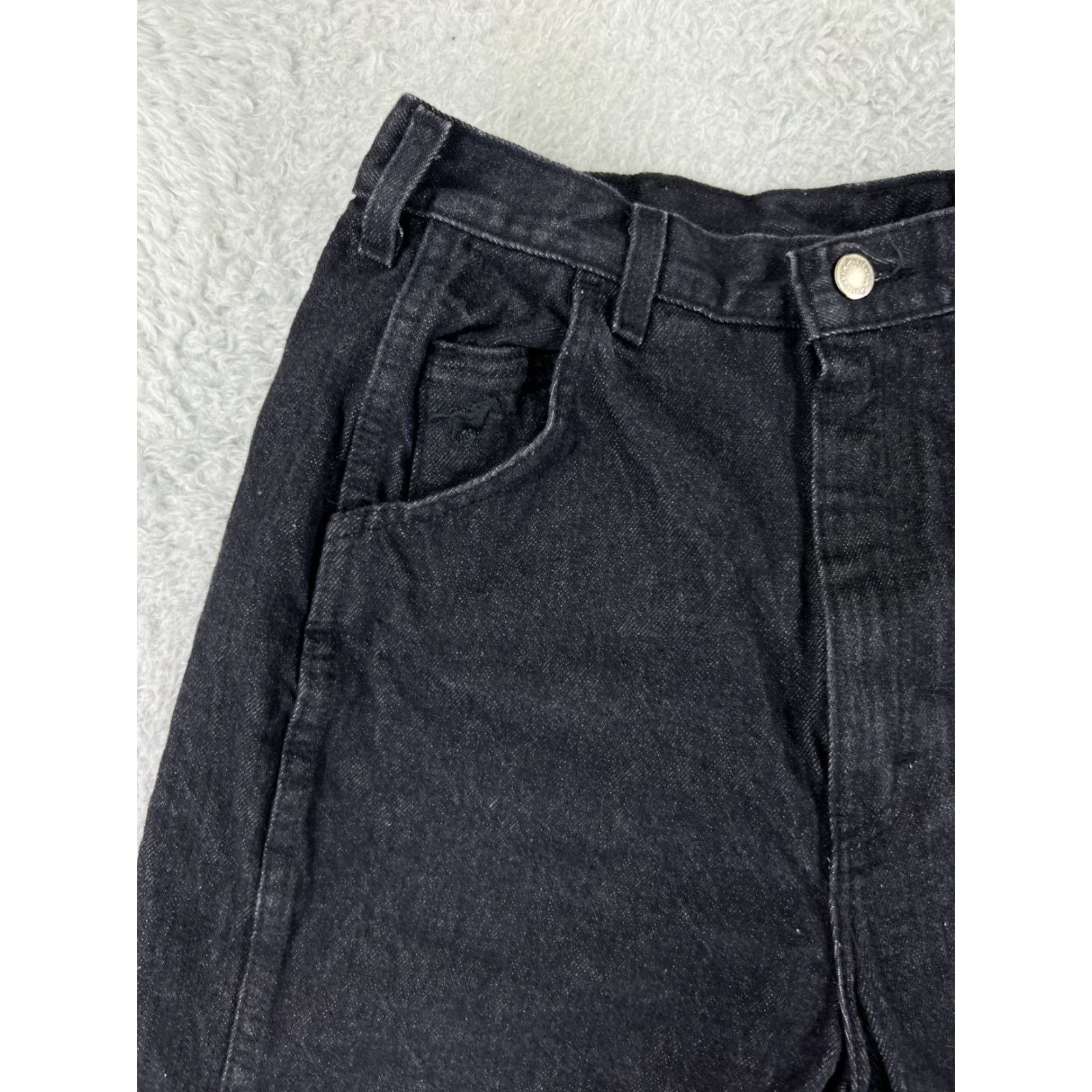 Wrangler VINTAGE Wrangler Jeans Women 12 Black Denim Cotton Blend Stretch 5-Pocket Design Wrangler Size 34" / US 12 / IT 48 - 5 Thumbnail