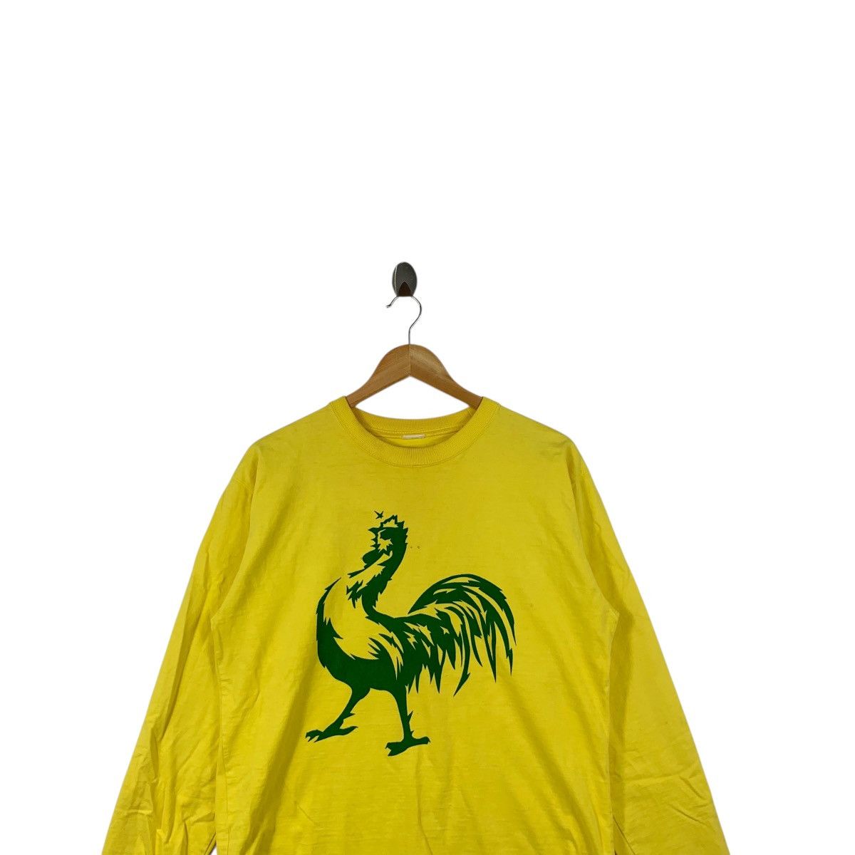Vintage Vintage ROOSTER COCK CHICKEN Paiting Yellow Sweatshirt Size M / US 6-8 / IT 42-44 - 2 Thumbnail