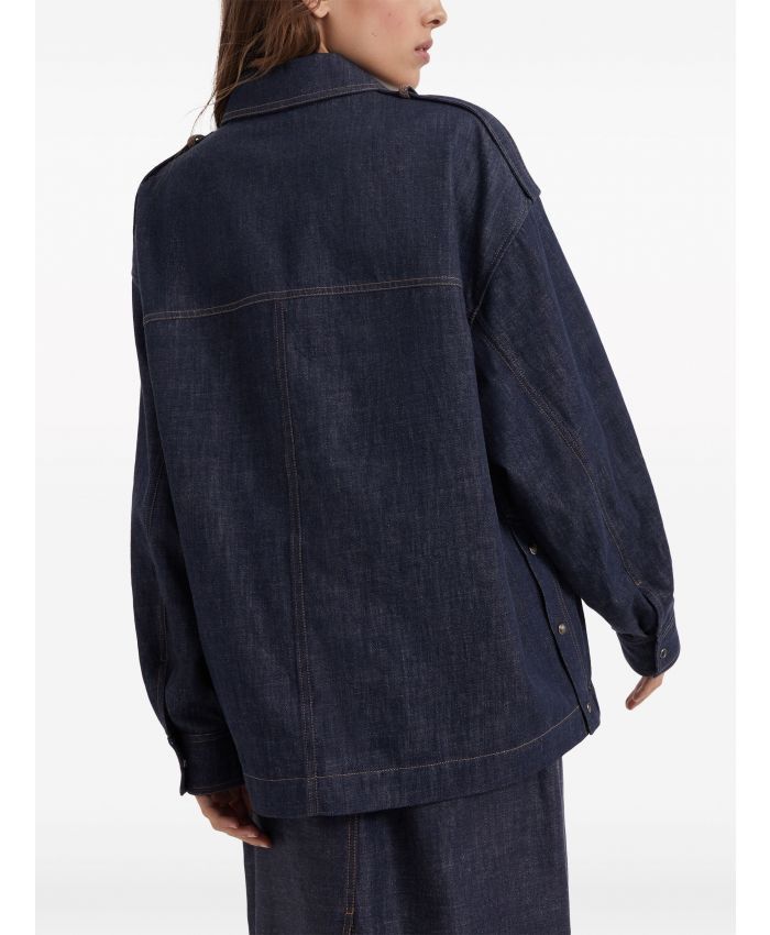 o1la1rc1a0425 Jean Blouse in Navy Blue