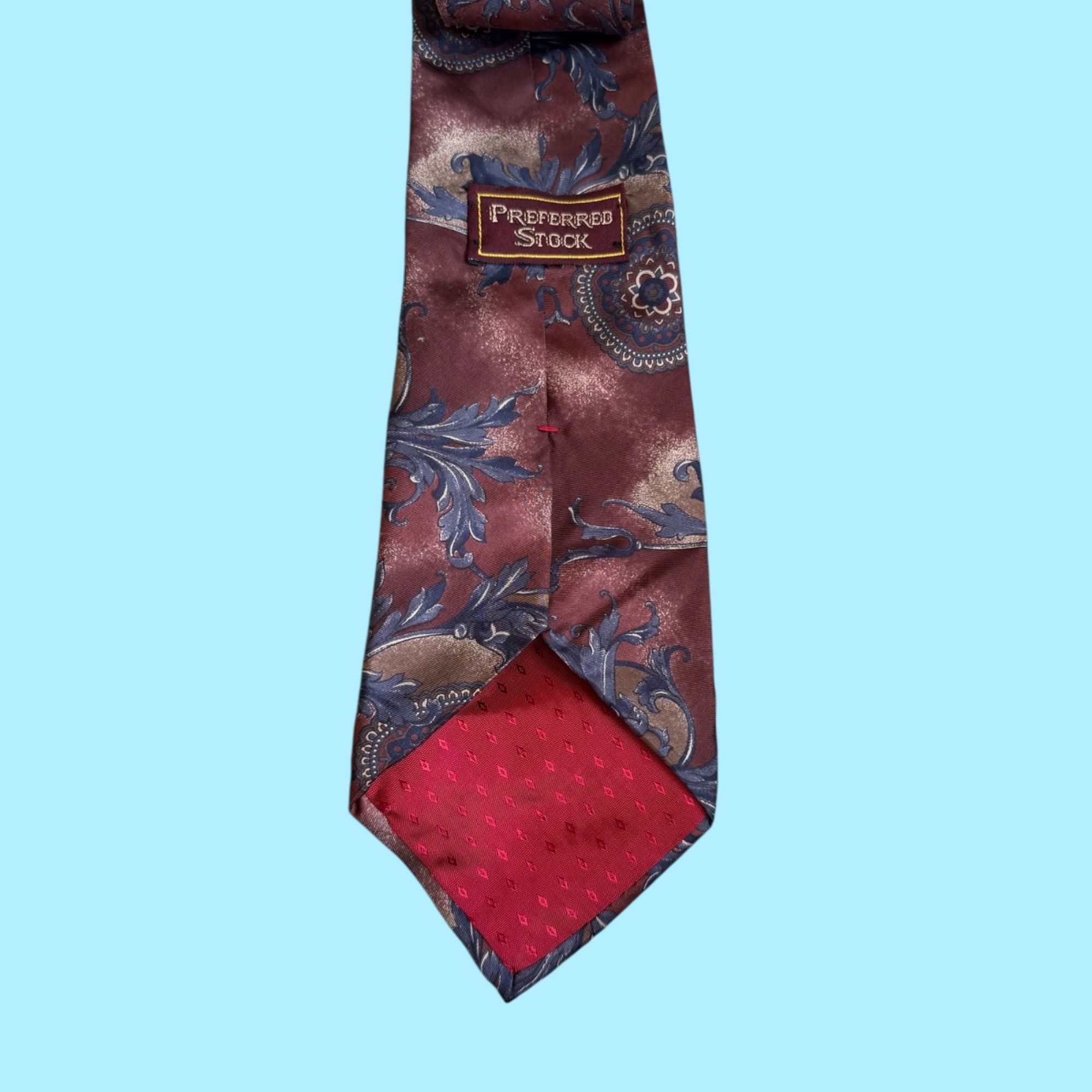 Vintage Vintage Preferred Stock 100% Italian Silk Novelty Baroque Ne Size ONE SIZE - 4 Thumbnail