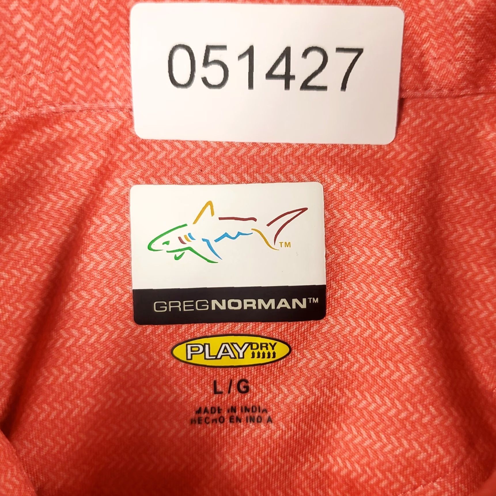 Vintage Greg Norman Polo Shirt Mens L Orange Striped Polo Shirt Casual Golf Short Sleeve Shirt Mens Size US L / EU 52-54 / 3 - 7 Thumbnail