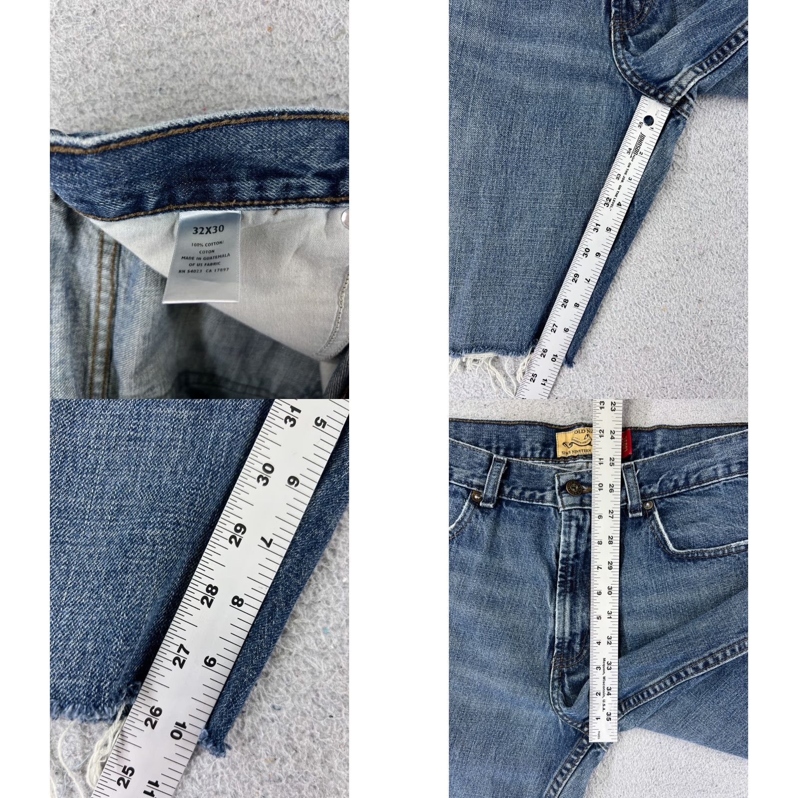 Old Navy Old Navy Shorts Womens 32 Blue Denim Jean Cutoff High Rise 100% Cotton 31x10 Size 24" / US 00 / IT 34 - 8 Thumbnail