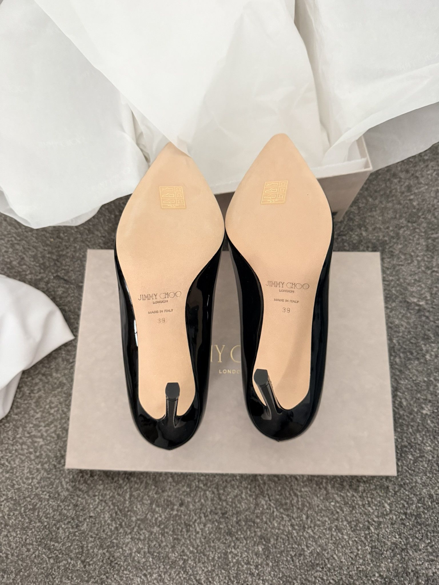 Jimmy Choo Jimmy Choo Romy 100 Black 39 EU Size US 9 / IT 39 - 5 Thumbnail
