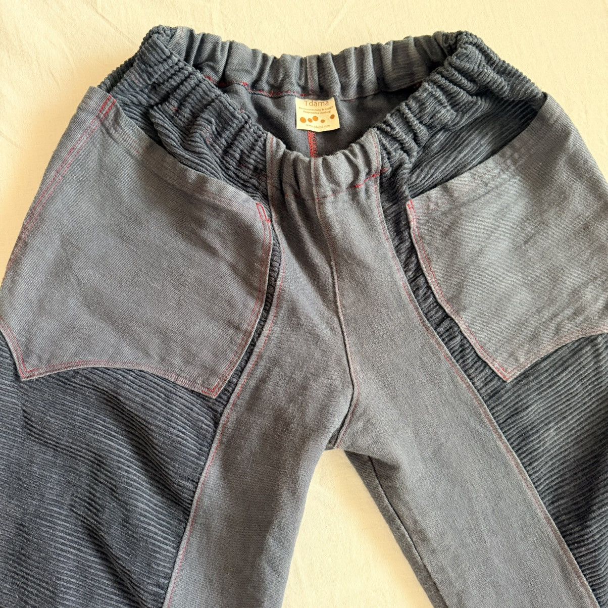 Other Patchwork Corduroy Denim Low Rise Flare Pants Avant Garde Size 25" / US 0 / IT 36 - 15 Thumbnail