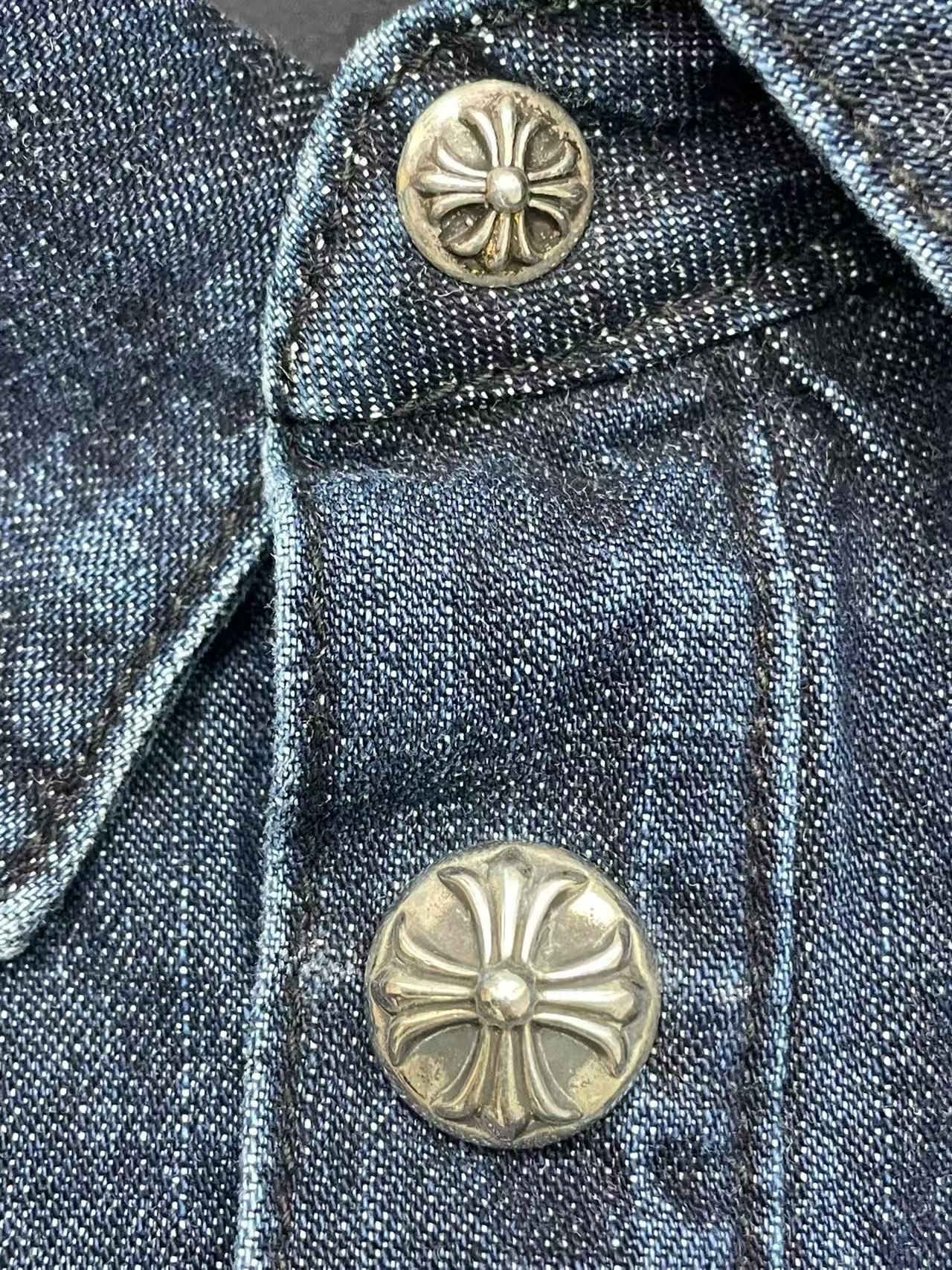 Chrome Hearts Chrome Hearts Blue Script Padded Denim Jacket Size US XXL / EU 58 / 5 - 8 Thumbnail