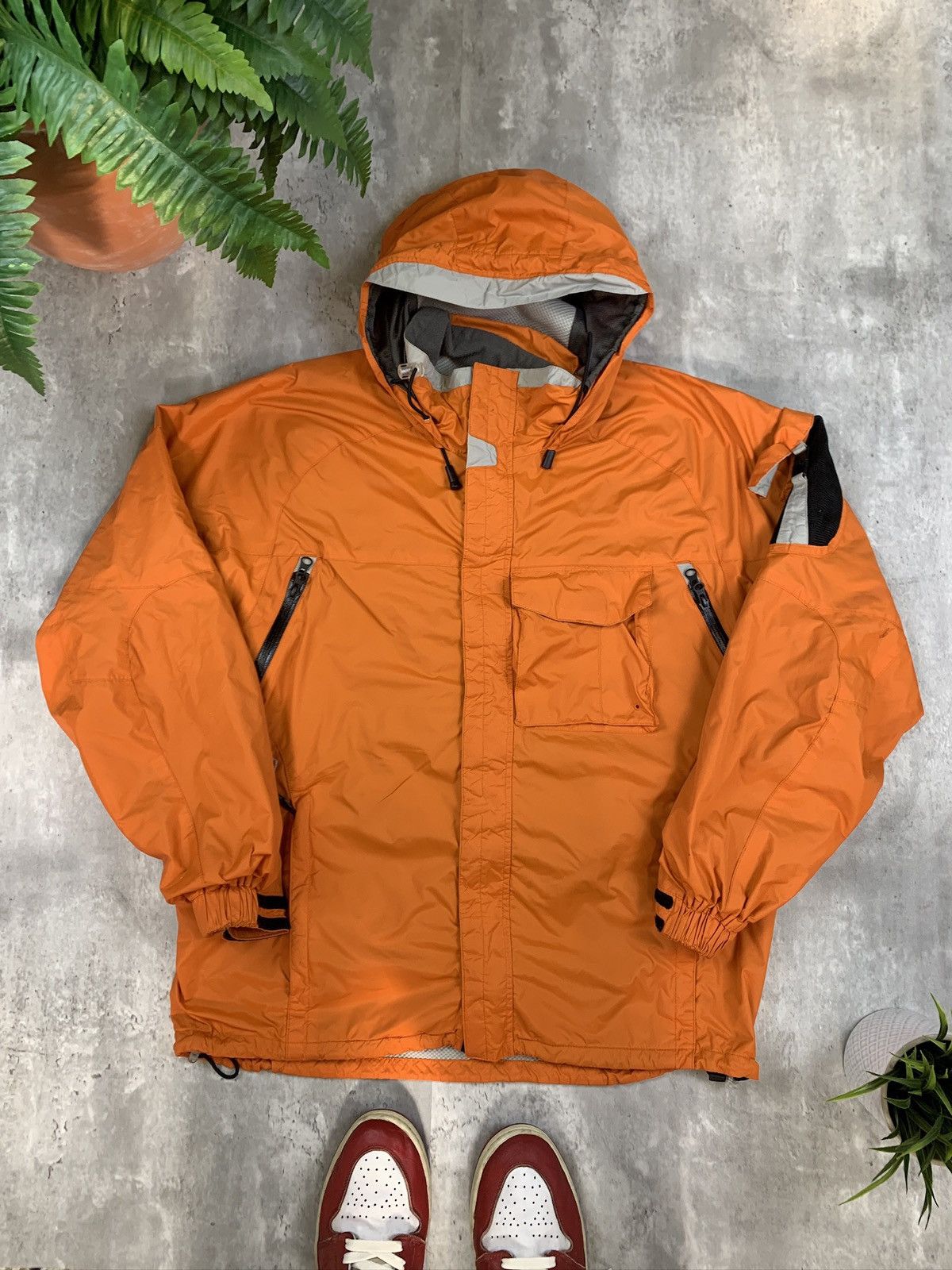 専用mertra monogram shell jacket Blue Water-Reactive Mertra Monogram Shell Jacket | Depop
