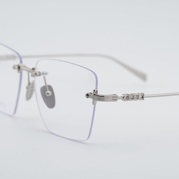Gucci Gucci GG1938O 002 Eyeglasses Silver 54mm Rimless Square Fram Size ONE SIZE - 2 Thumbnail