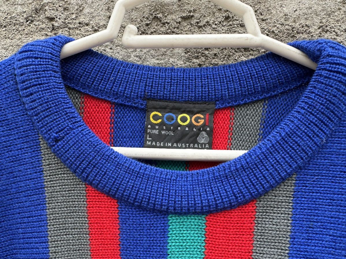 Coogi × Vintage Vintage 90s Coogi Australia Pure Wool Striped Sweater Size US L / EU 52-54 / 3 - 3 Thumbnail