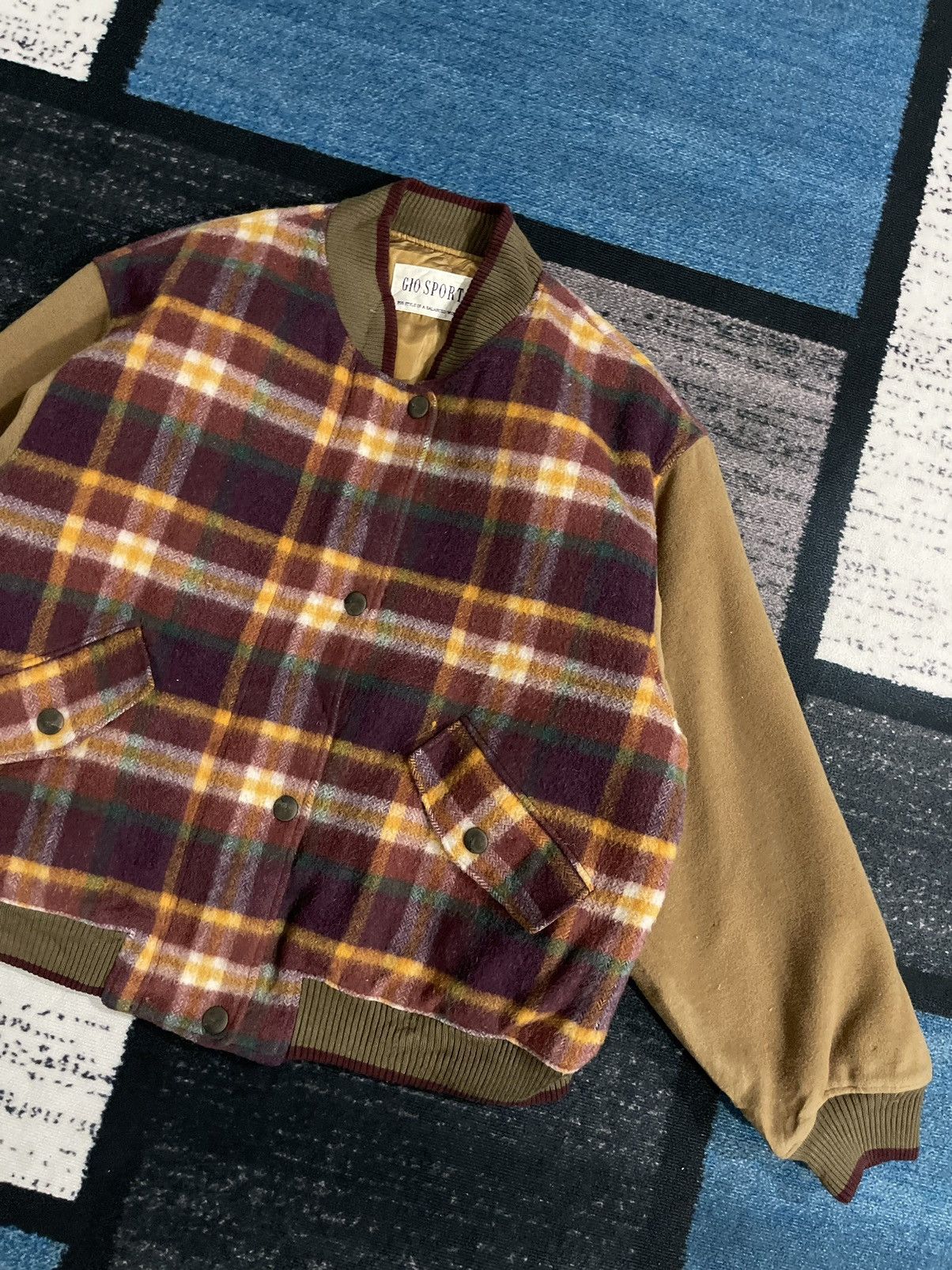Japanese Brand × Vintage Vintage Gio Sport Weekend Wool Bomber Jacket Size US XL / EU 56 / 4 - 3 Thumbnail