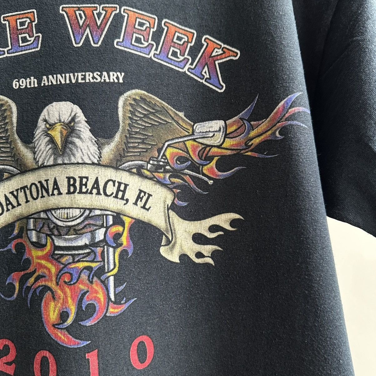 Harley Davidson Vintage Bike Week 2010 Daytona Beach Florida USA Tee Size US L / EU 52-54 / 3 - 11 Thumbnail