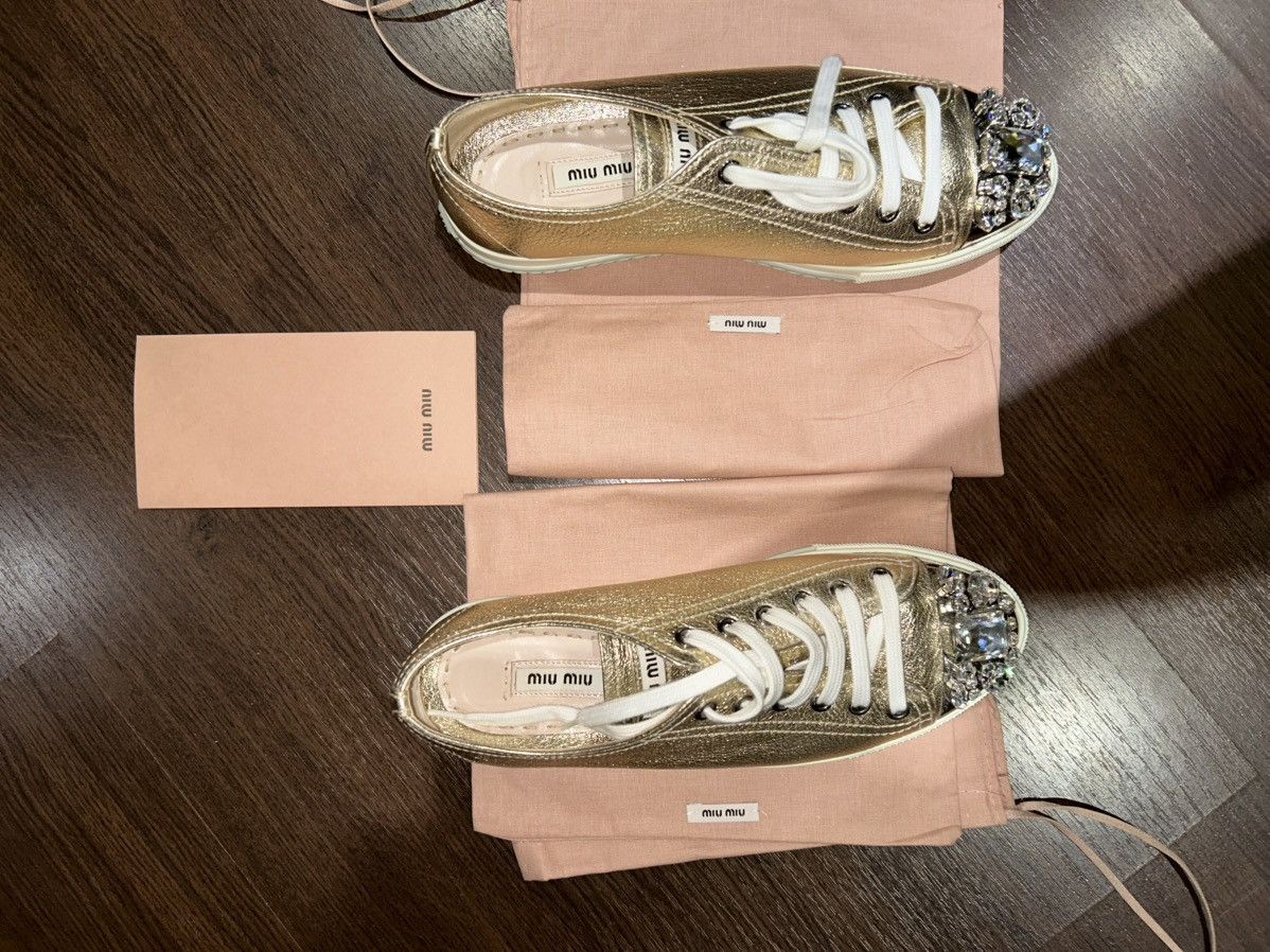 Miu Miu Miu Miu leather sneakers Size US 6.5 / IT 36.5 - 1 Thumbnail