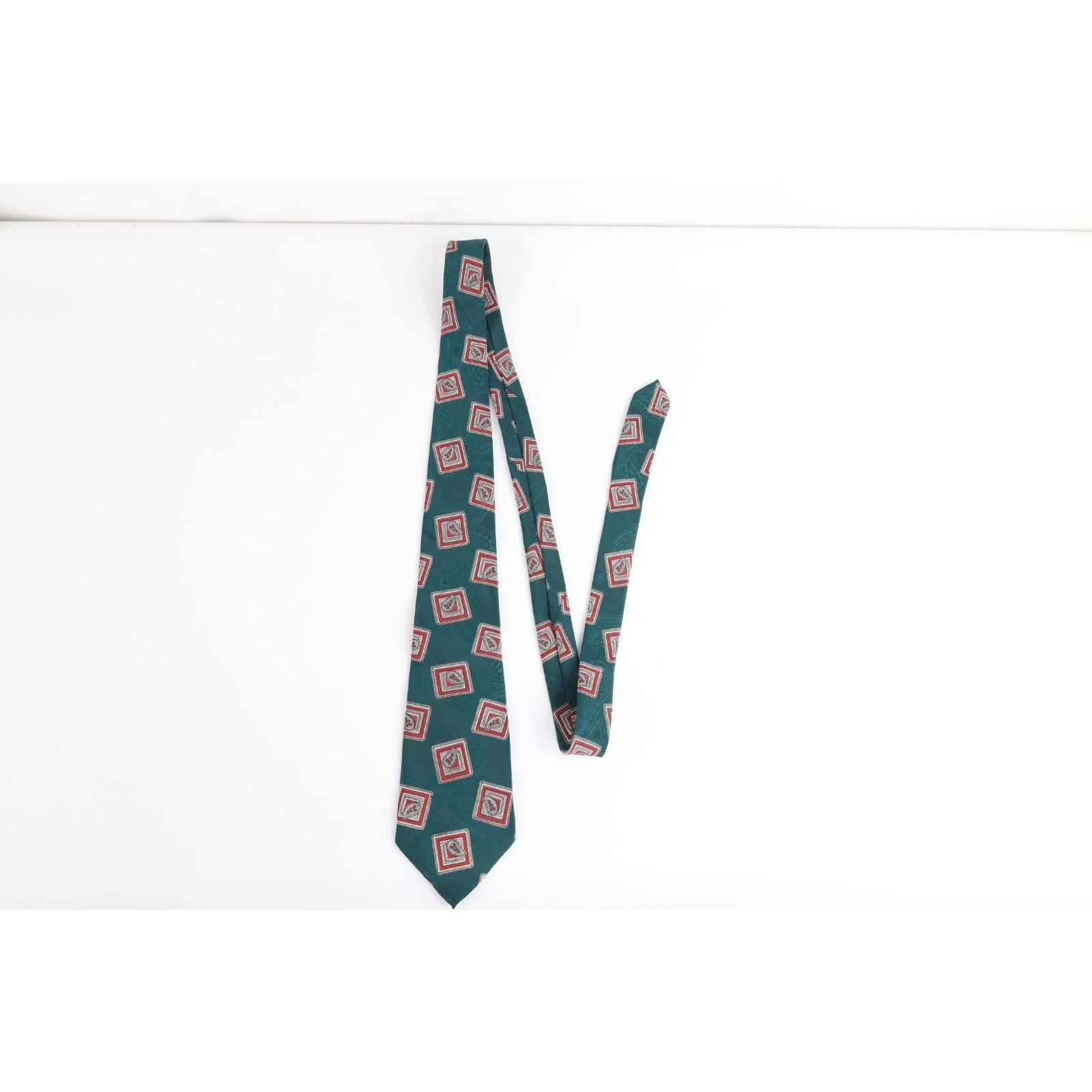 Vintage Vintage 90s Streetwear Silk Paisley Geometric Neck Tie Size ONE SIZE - 3 Thumbnail