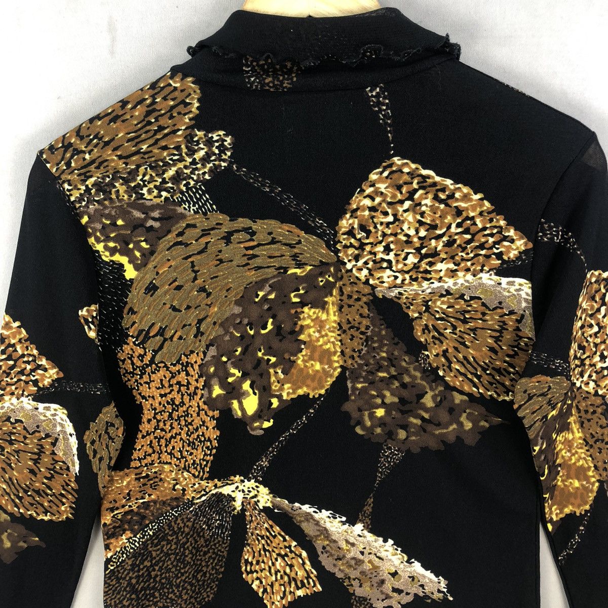 Other Gold Abstract Print Fitted Top - Jean Paul Gaultier Style Size M / US 6-8 / IT 42-44 - 9 Thumbnail