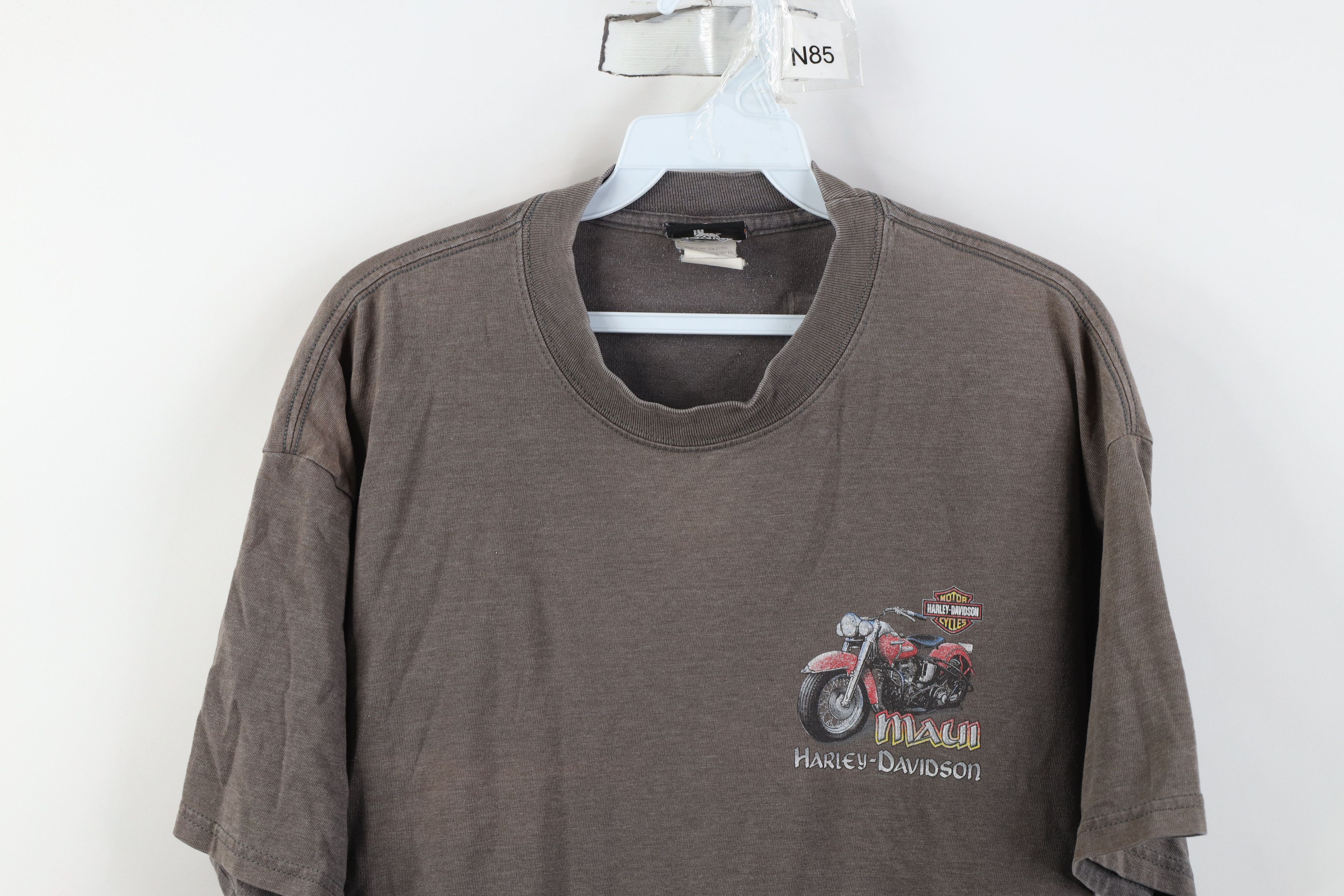 Harley Davidson Vintage Y2K 2001 Harley Davidson Maui Hawaii T-Shirt Gray Size US L / EU 52-54 / 3 - 2 Thumbnail