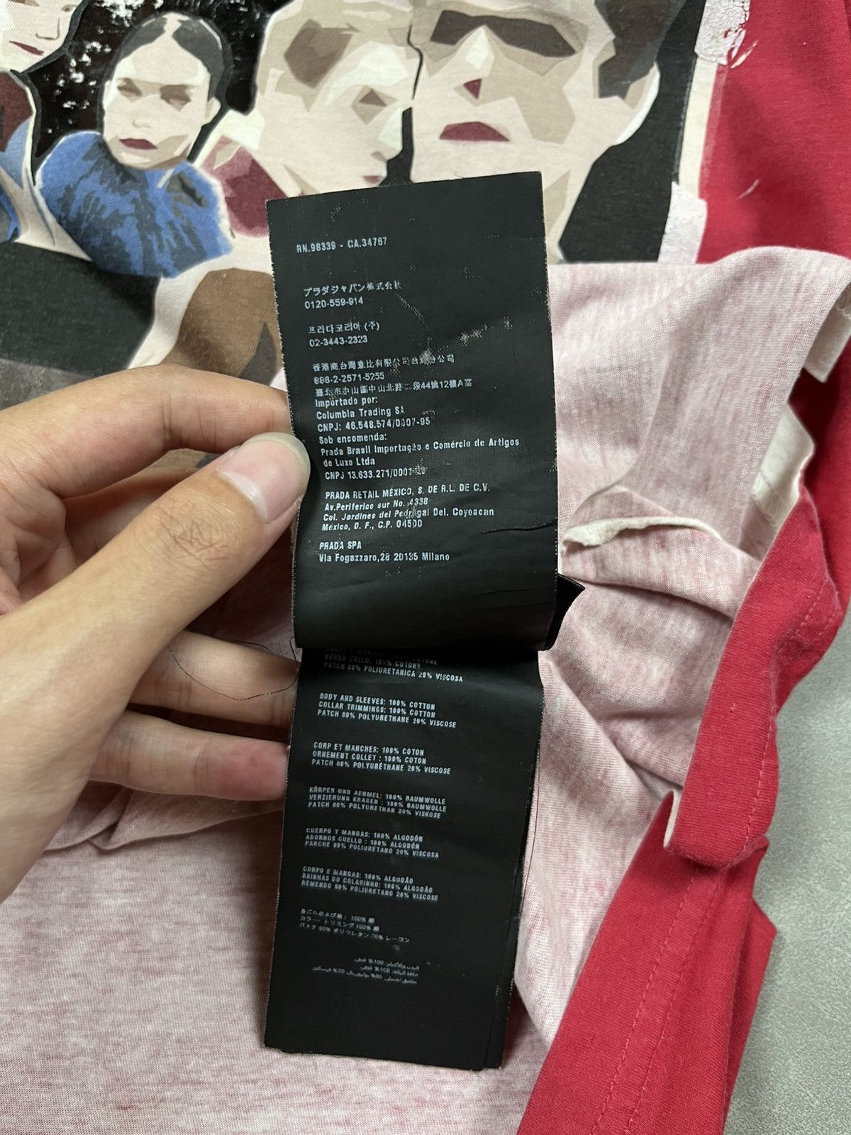 Prada Prada potrait face painted tee Size US M / EU 48-50 / 2 - 11 Thumbnail