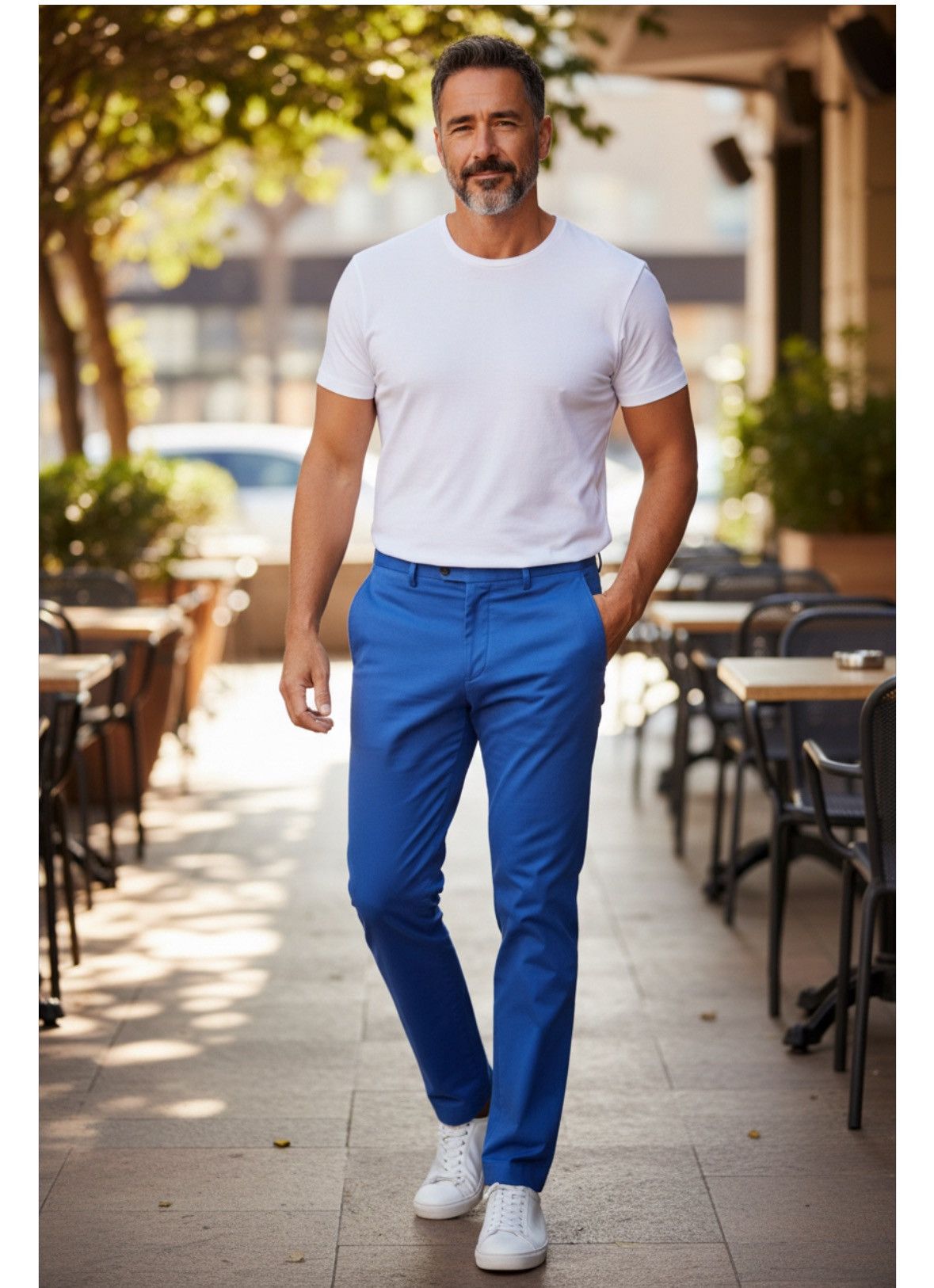 Etro $750 NWT Etro Milano Vibrant Blue cotton Chinos pants sz 56 Size US 39 - 3 Thumbnail