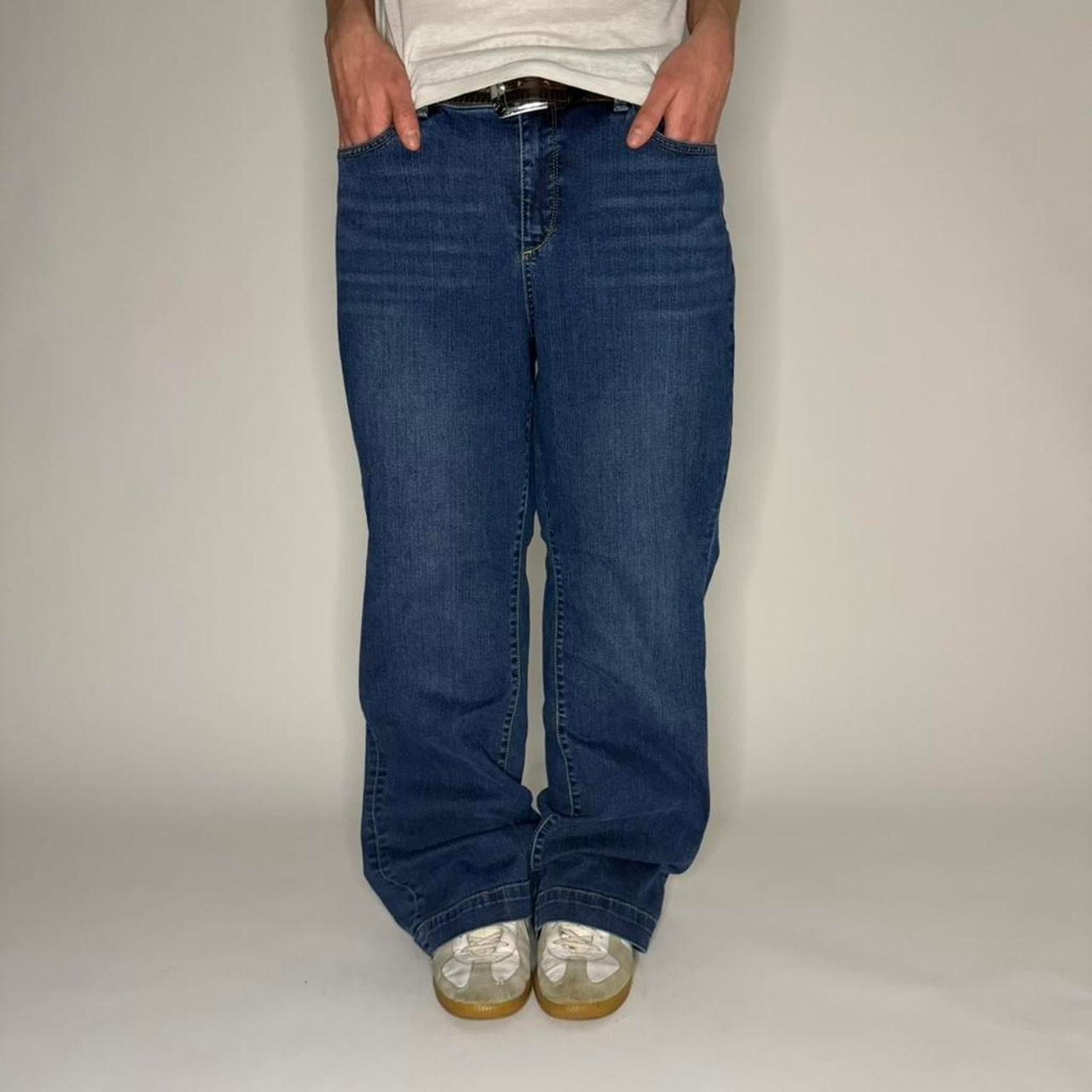 Vintage vintage 2000s flared darkwash talbots y2k bootcut jeans Size US 34 / EU 50 - 1 Thumbnail