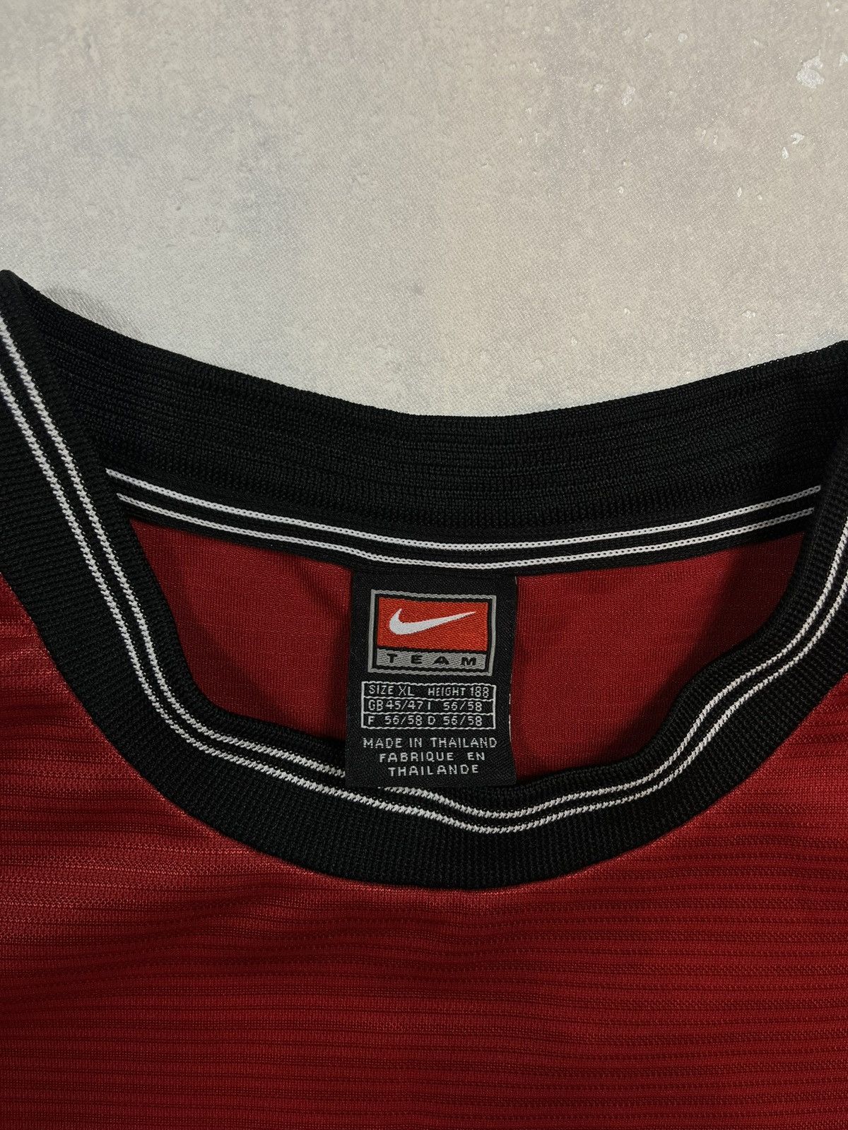Nike × Vintage 90s Nike Swoosh Vintage Y2K Oversized Soccer Retro Tee Size US XL / EU 56 / 4 - 5 Thumbnail