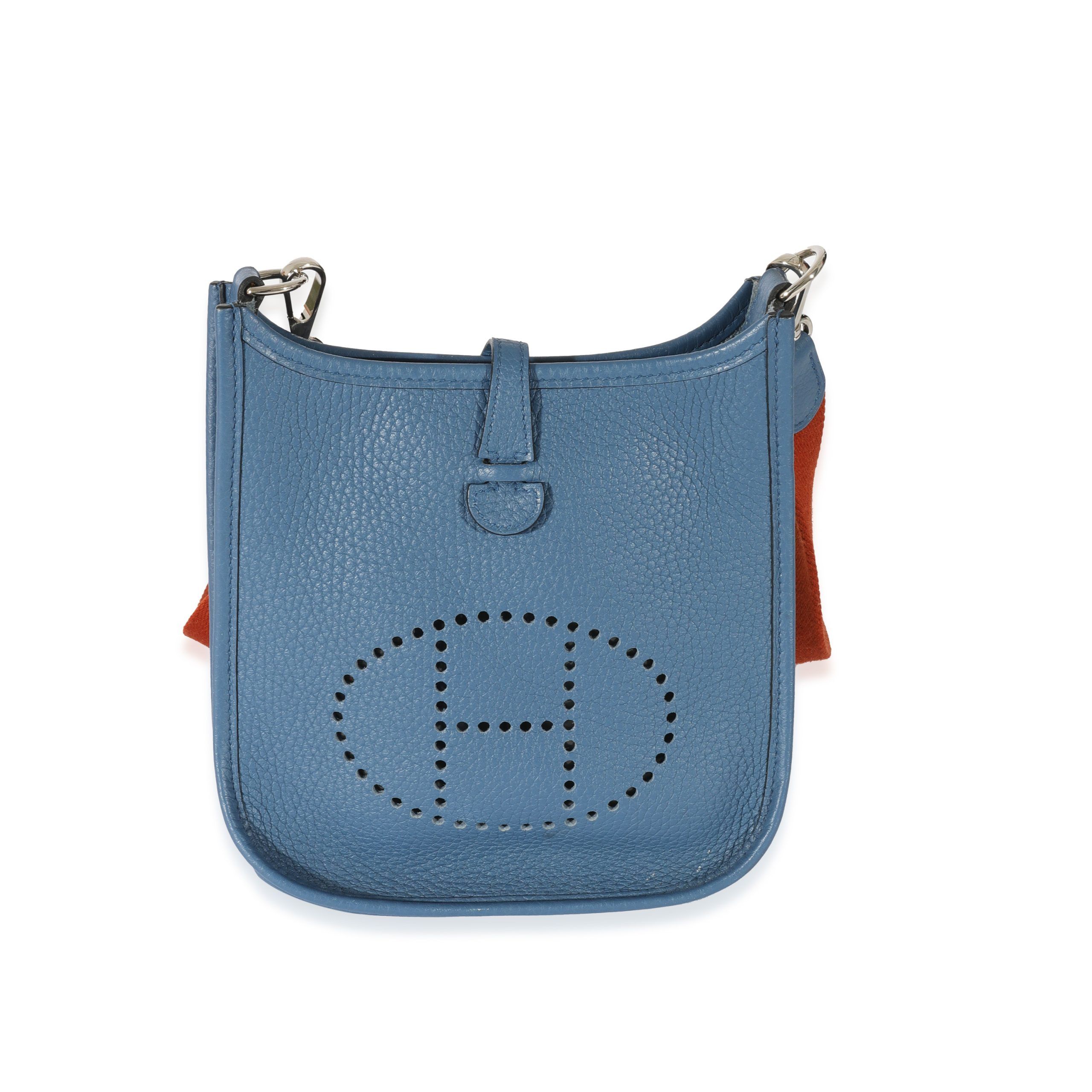 image of Hermes Herme Bleu Agate Cuivre Clemence Amazone Evelyne Tpm in Blue, Women's