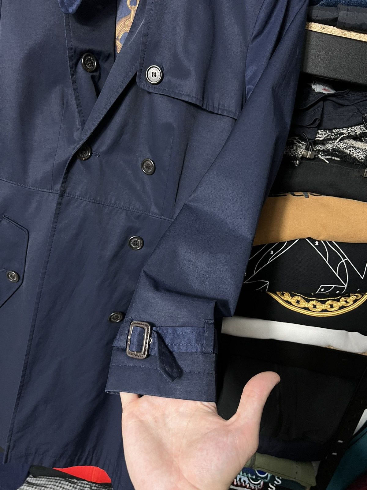 Polo Ralph Lauren 🧥 Lauren Ralph Lauren Equestrian Lined Trench Coat Navy WMNS Size S / US 4 / IT 40 - 9 Thumbnail