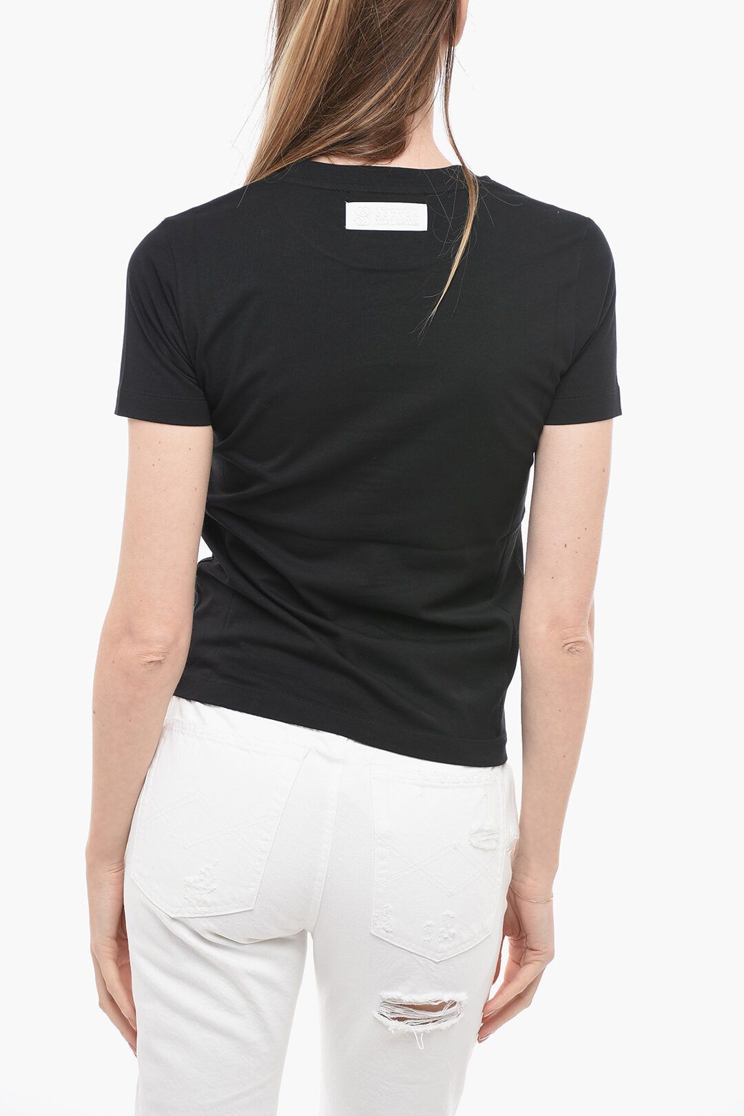 Stella McCartney og1mm0824 Crew Neck T-Shirt in Black Size XS / US 0-2 / IT 36-38 - 2 Thumbnail