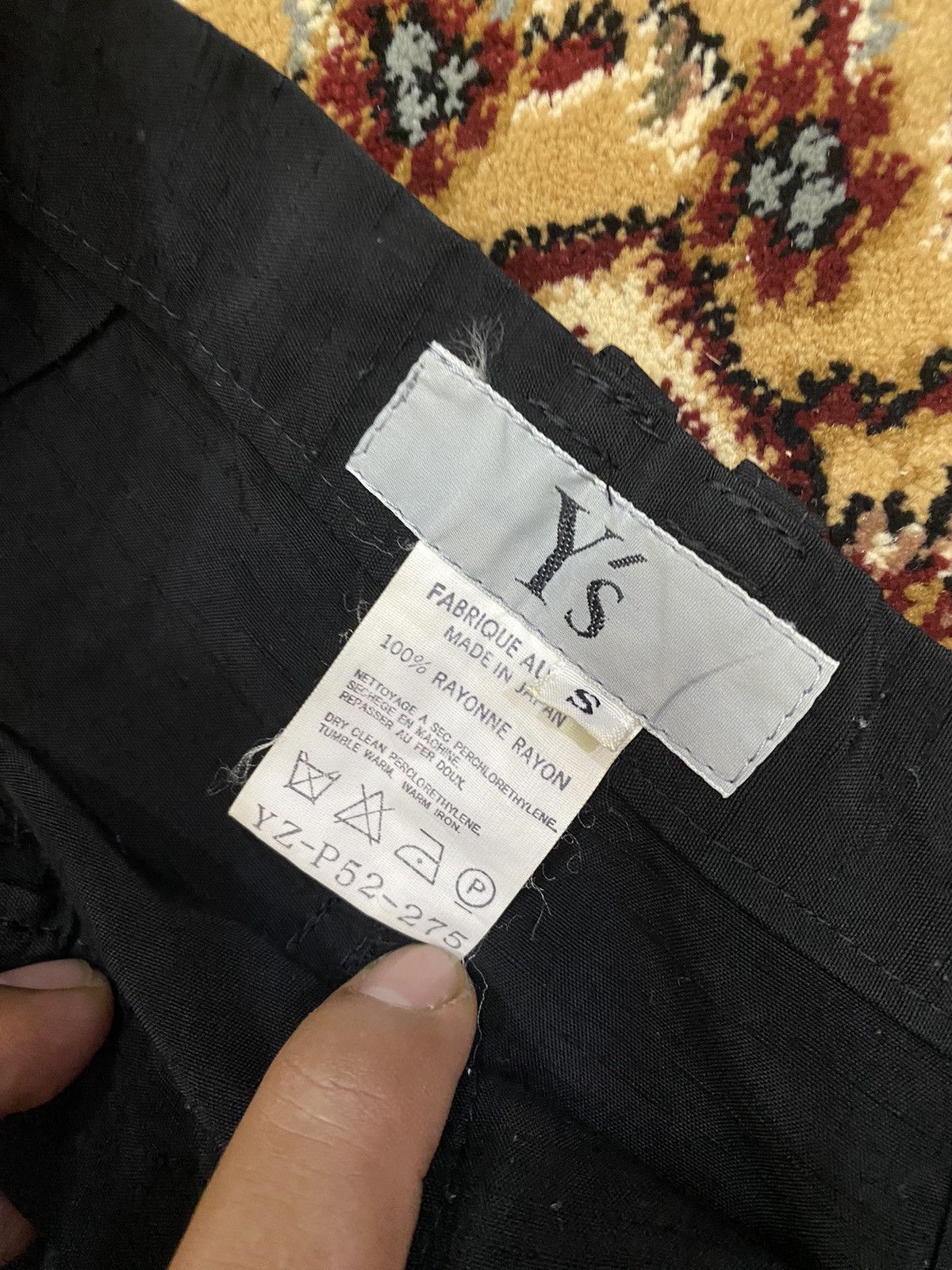 Designer × Y's × Yohji Yamamoto Y’s Yohji Yamamoto Palazzos Black Rayonne Size 24" / US 00 / IT 34 - 15 Thumbnail