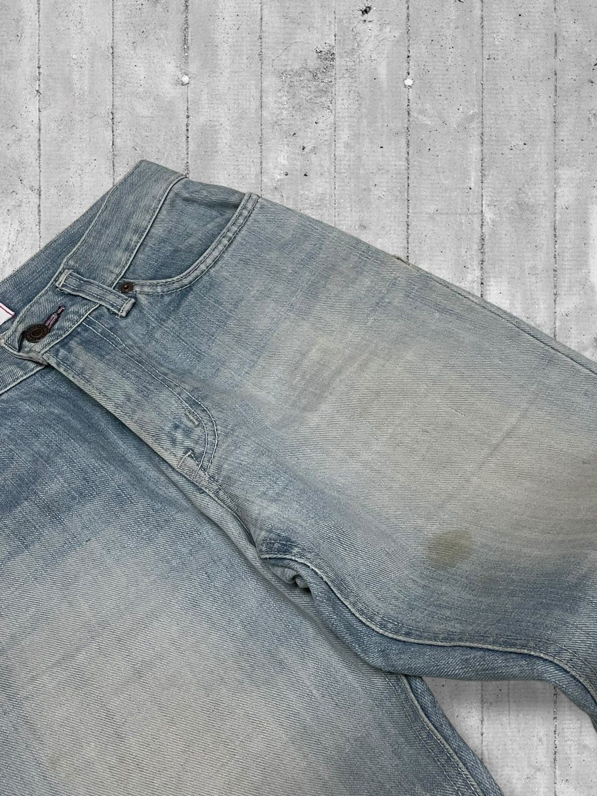 Designer × Edwin × Vintage Vintage 1990s Japan Designer Edwin Small Flared Blue Denim Size US 28 / EU 44 - 8 Thumbnail