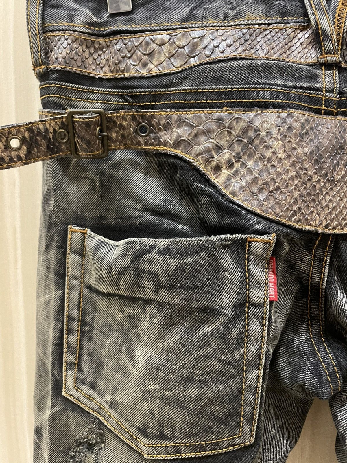 Tornado Mart Tornado Mart Phyton Skin Flare Jeans Size 31" - 8 Thumbnail