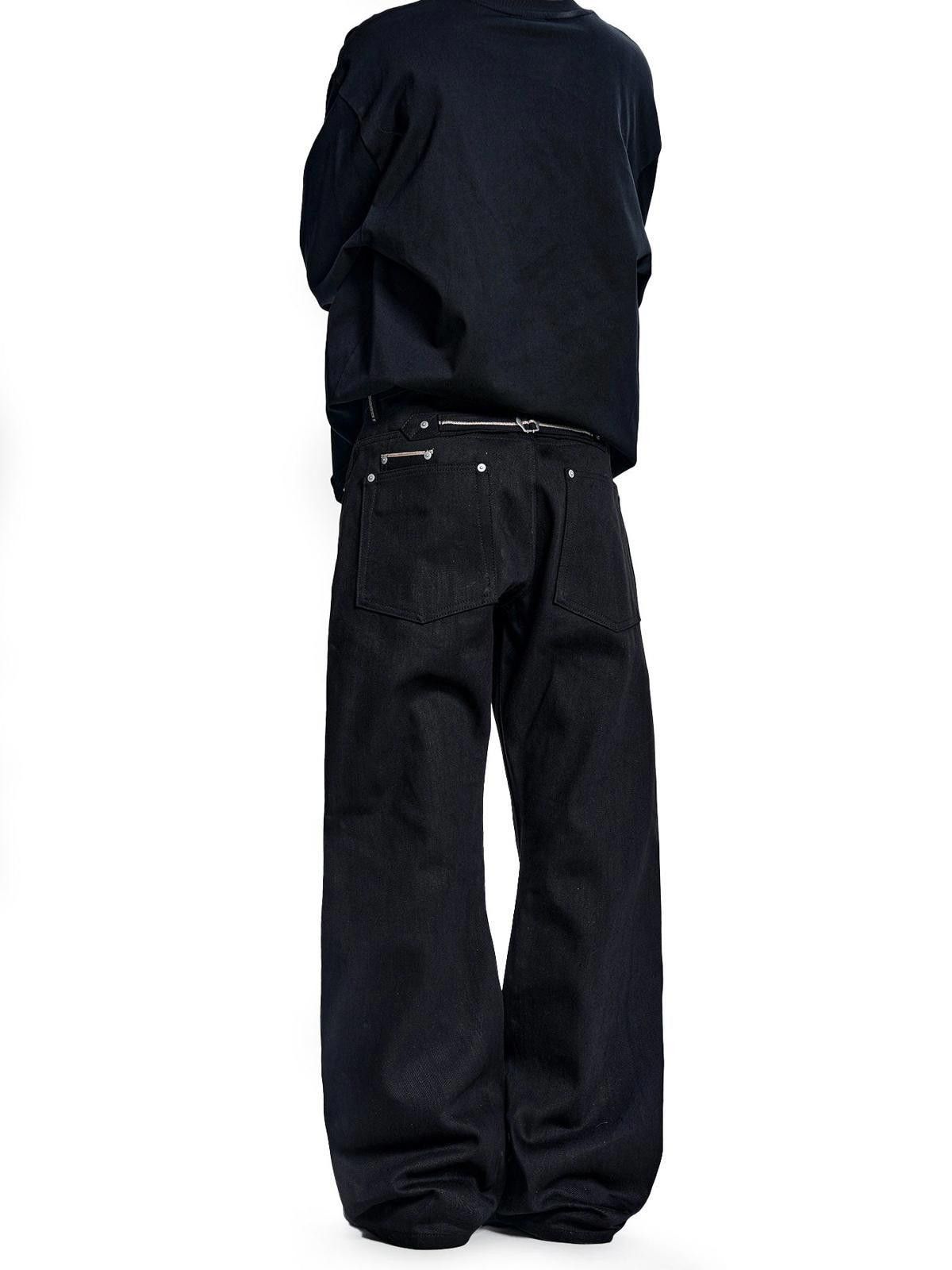 Jean Red-Ear Selvedge Black Unwashed Straight Jeans Size US 32 / EU 48 - 4 Thumbnail