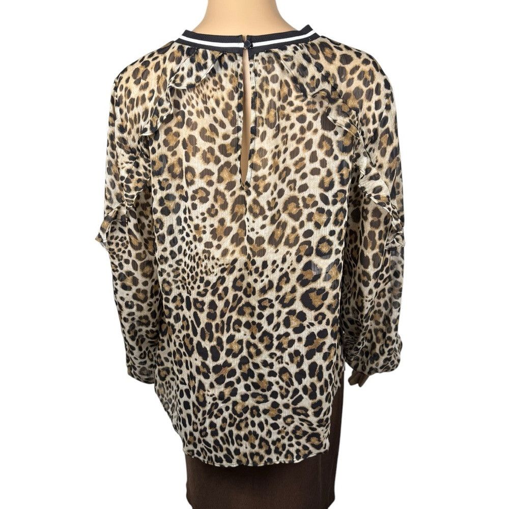 Other Rachel Rachel Roy Sheer Leopard Print Blouse Size 12 Size XL / US 12-14 / IT 48-50 - 4 Thumbnail