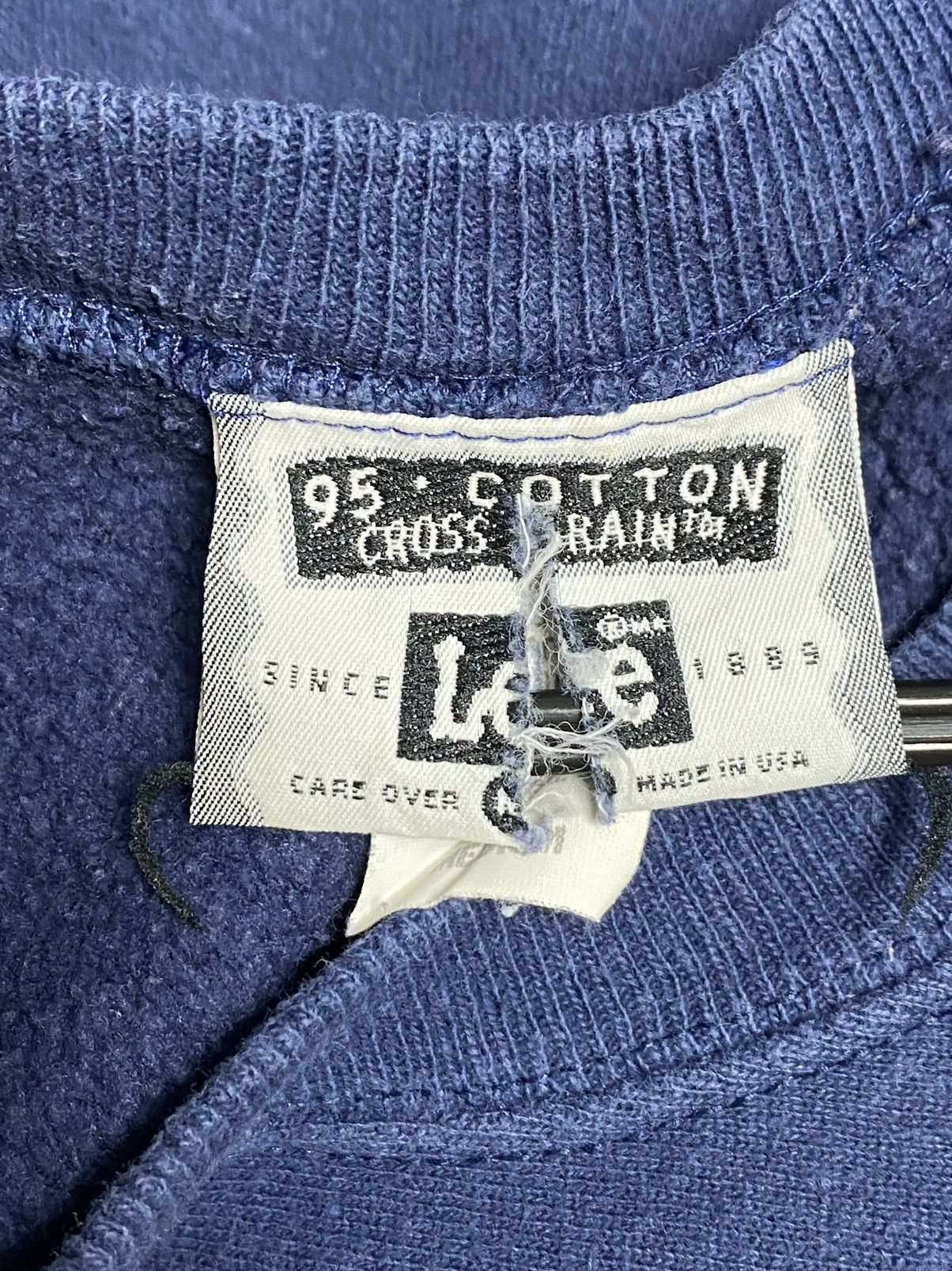 Lee 90s Lee Cross Grain M Sweatshirt Navy Blue American Flag USA Size US M / EU 48-50 / 2 - 14 Thumbnail