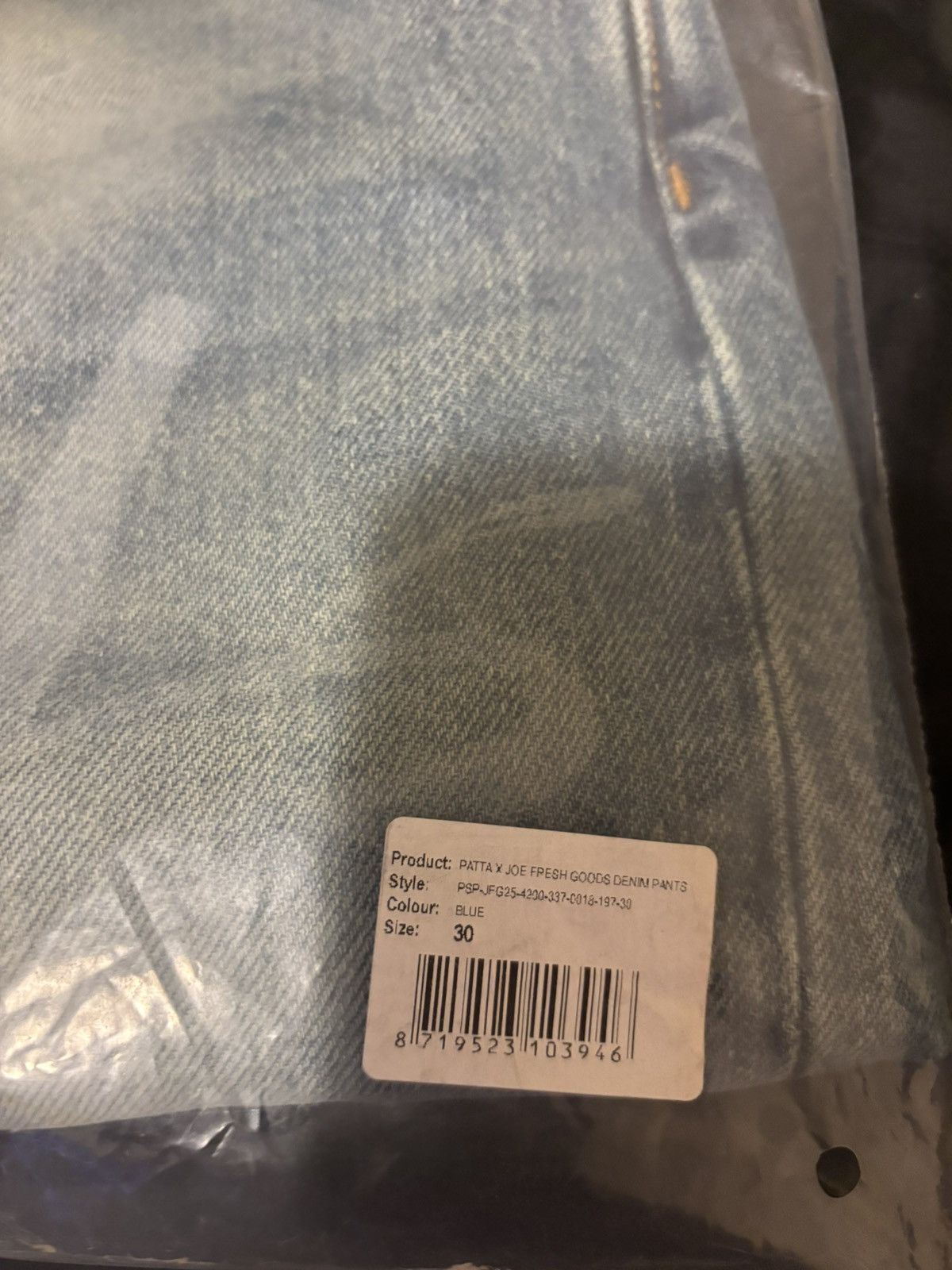 Patta Pattagoods “Til Victory Is Won” Washed Denim Jeans Size US 30 / EU 46 - 2 Thumbnail