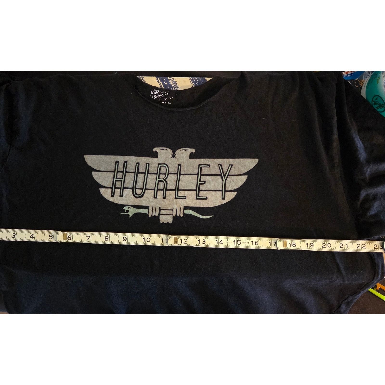 Hurley Hurley Women's Black Scoop Neck Low Cut T-Shirt - Size - Lg Size L / US 10 / IT 46 - 3 Thumbnail