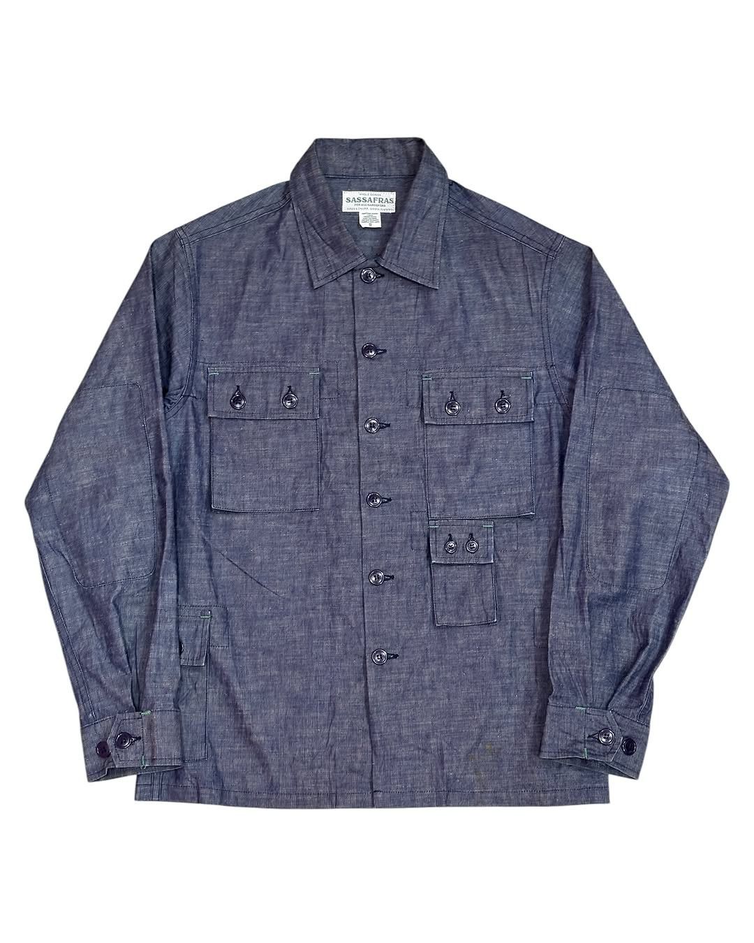 Japanese Brand Sassafras Denim Utility Multipocket Jacket Size US M / EU 48-50 / 2 - 1 Thumbnail
