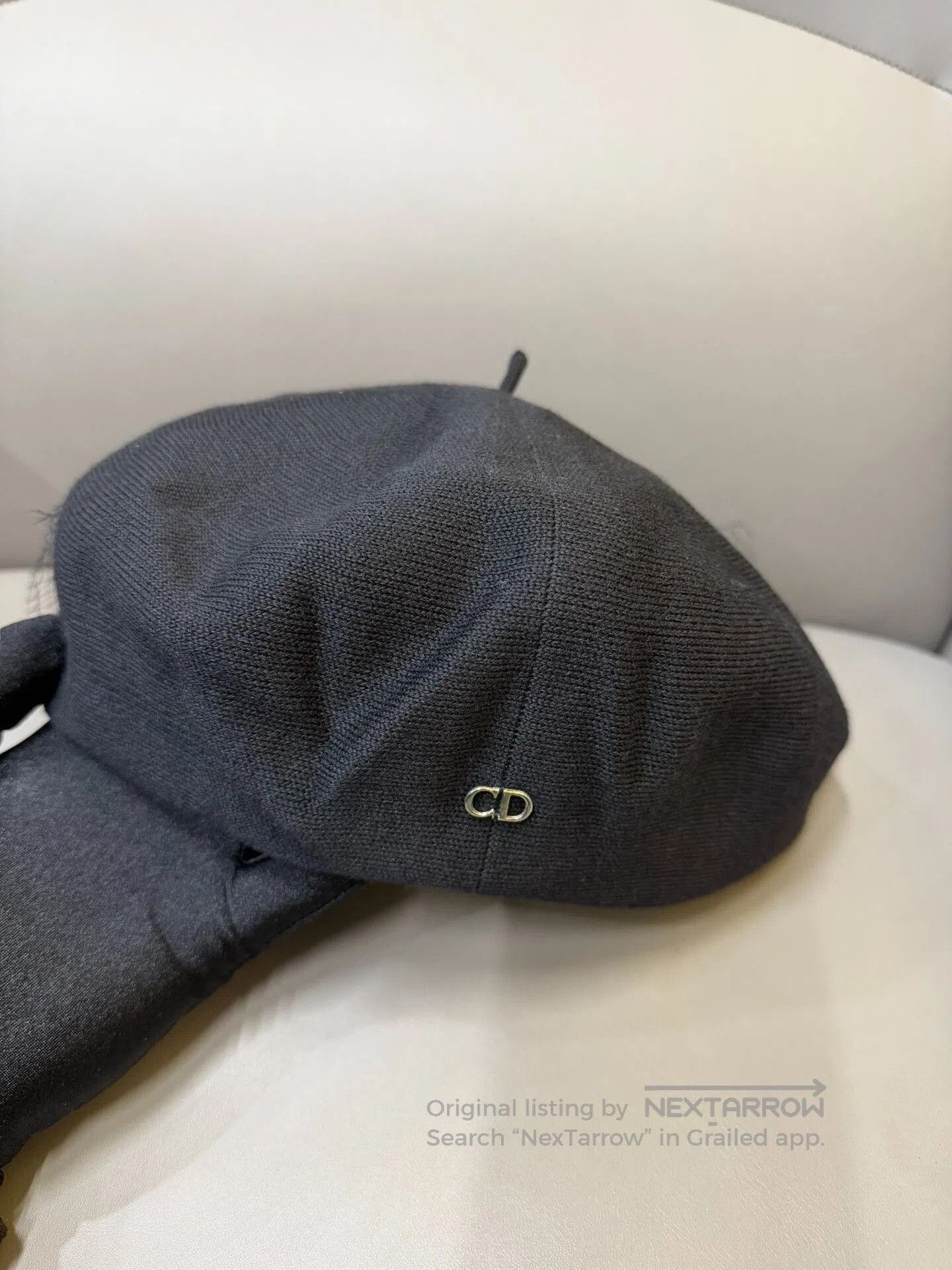 Dior Dior Black Wool Mesh Beret. Size ONE SIZE - 1 Thumbnail