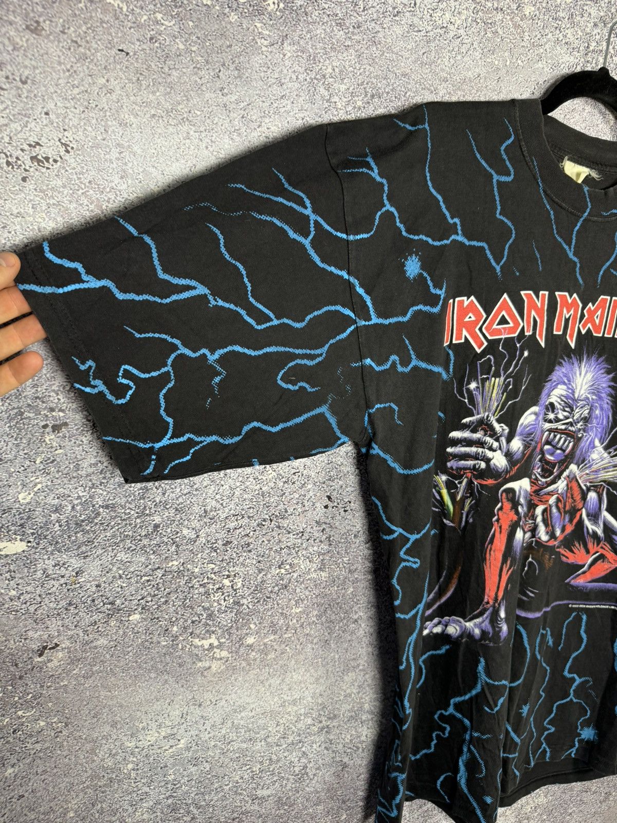 Band Tees × Iron Maiden × Vintage 90’s Vintage Iron Maiden 1993 A Real Live Tour AOP Print Tee Size US XL / EU 56 / 4 - 6 Thumbnail
