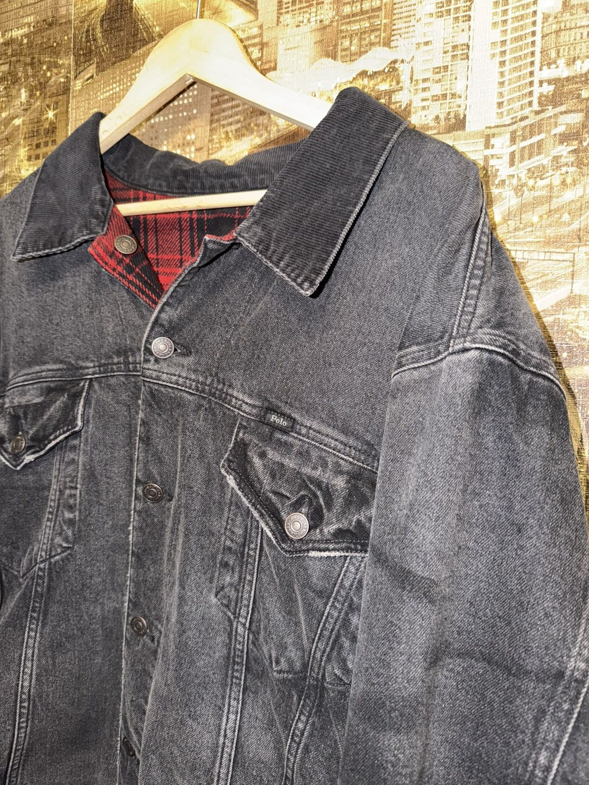 Polo Ralph Lauren Polo Ralph Lauren Reversible Trucker Jacket Foxdale Black Size US XXL / EU 58 / 5 - 4 Thumbnail
